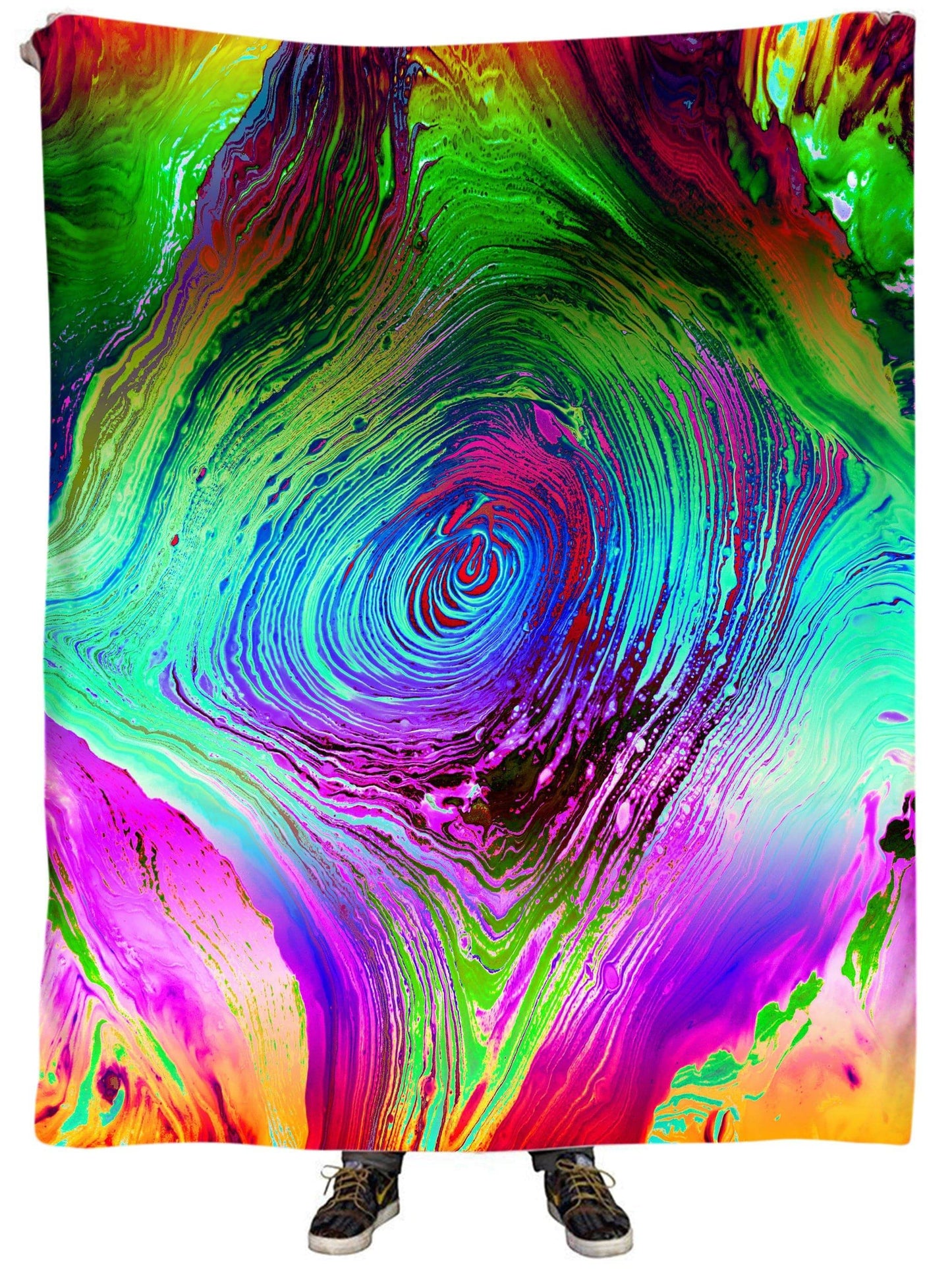 Rainbow Vortex Plush Blanket, BrizBazaar, | iEDM