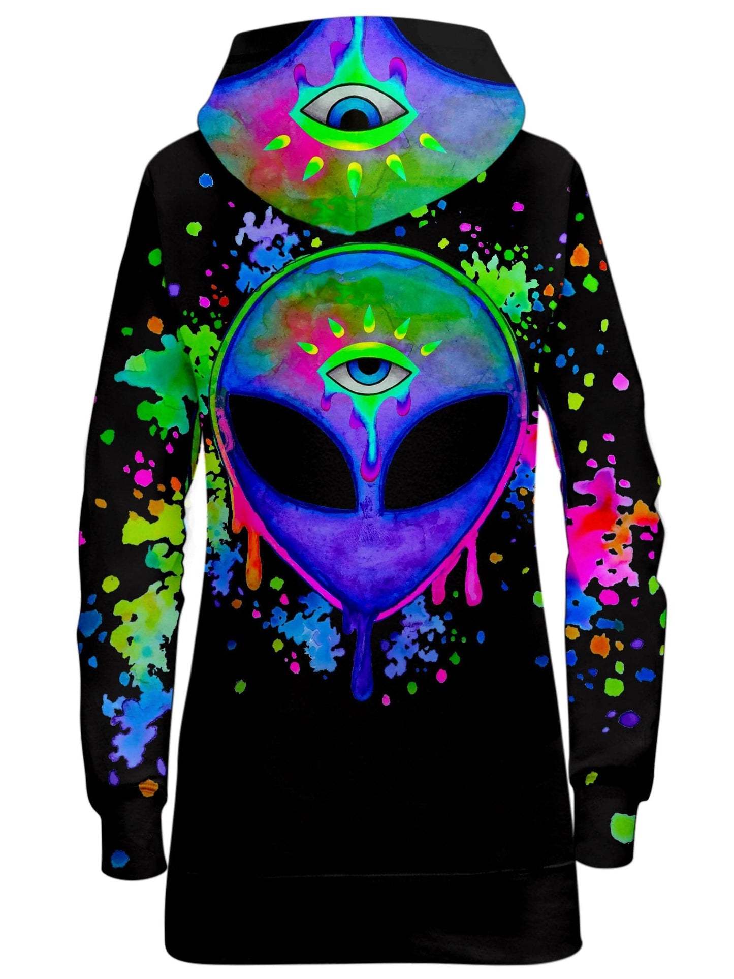 Splatter Alien Hoodie Dress, BrizBazaar, | iEDM