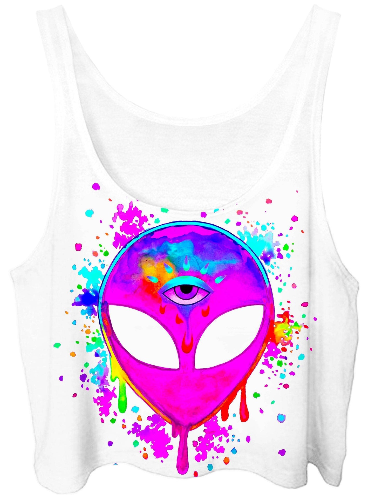 Splatter Alien Pink Crop Top, BrizBazaar, | iEDM