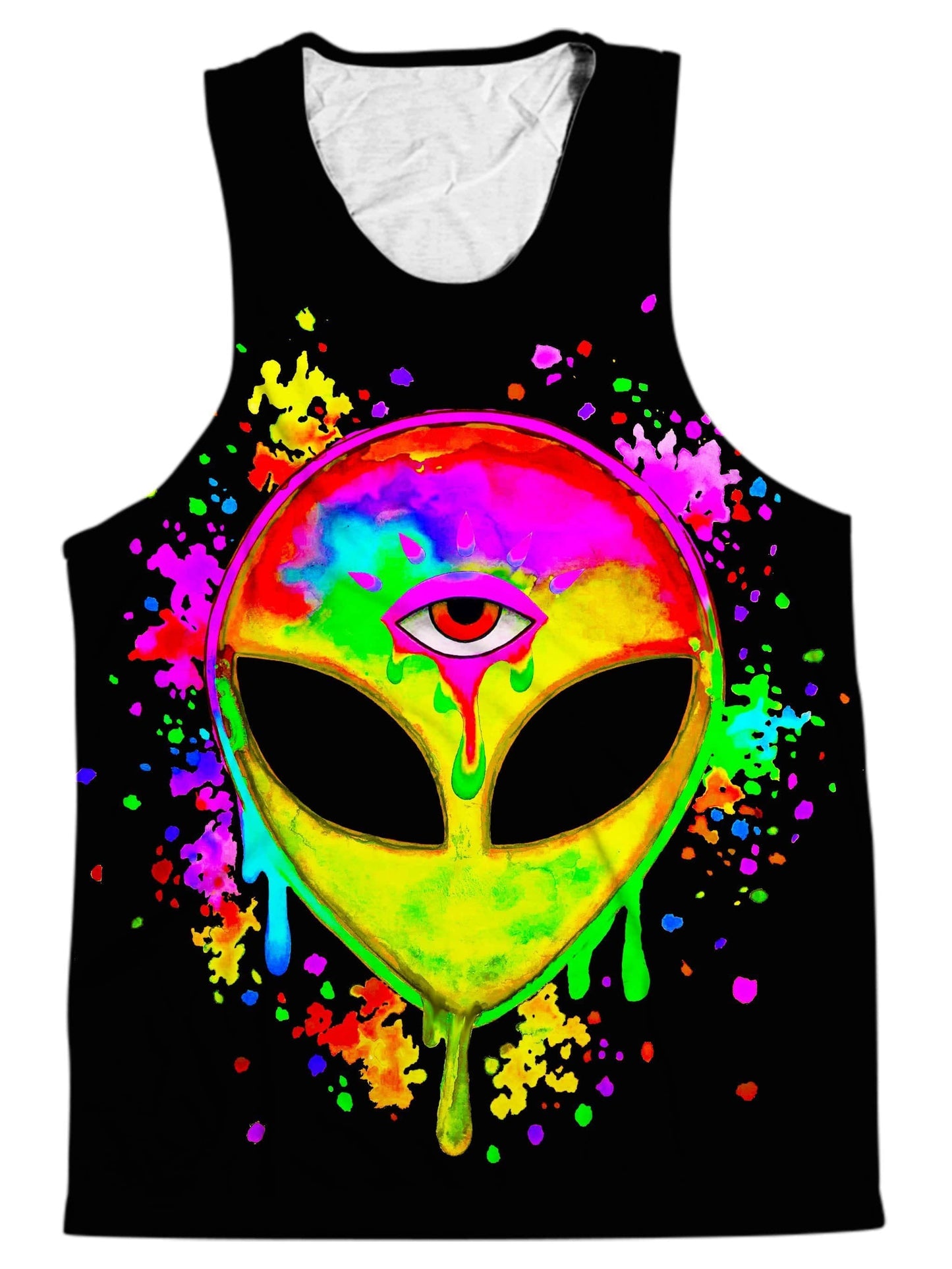 Splatter Alien Yellow Men's Tank, BrizBazaar, | iEDM