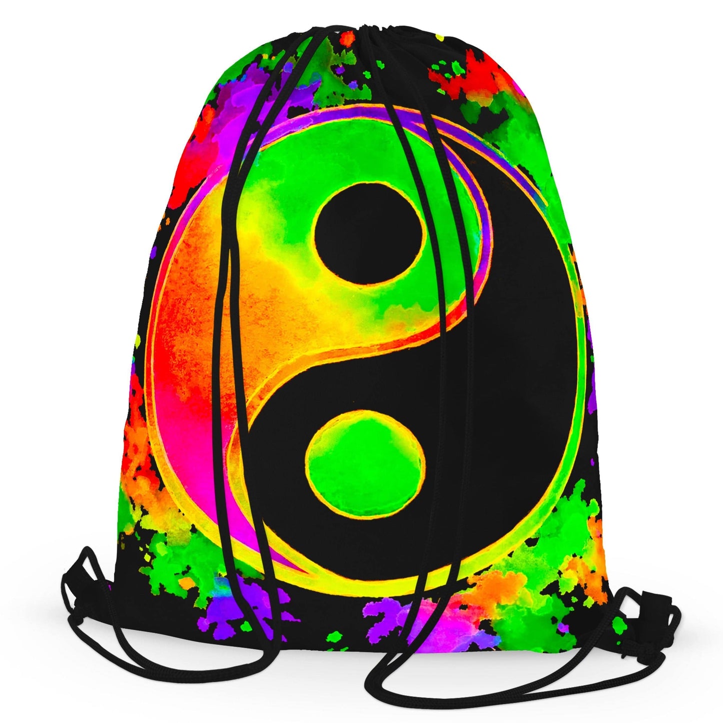 Splatter Yin Yang 2 Drawstring Bag, BrizBazaar, | iEDM