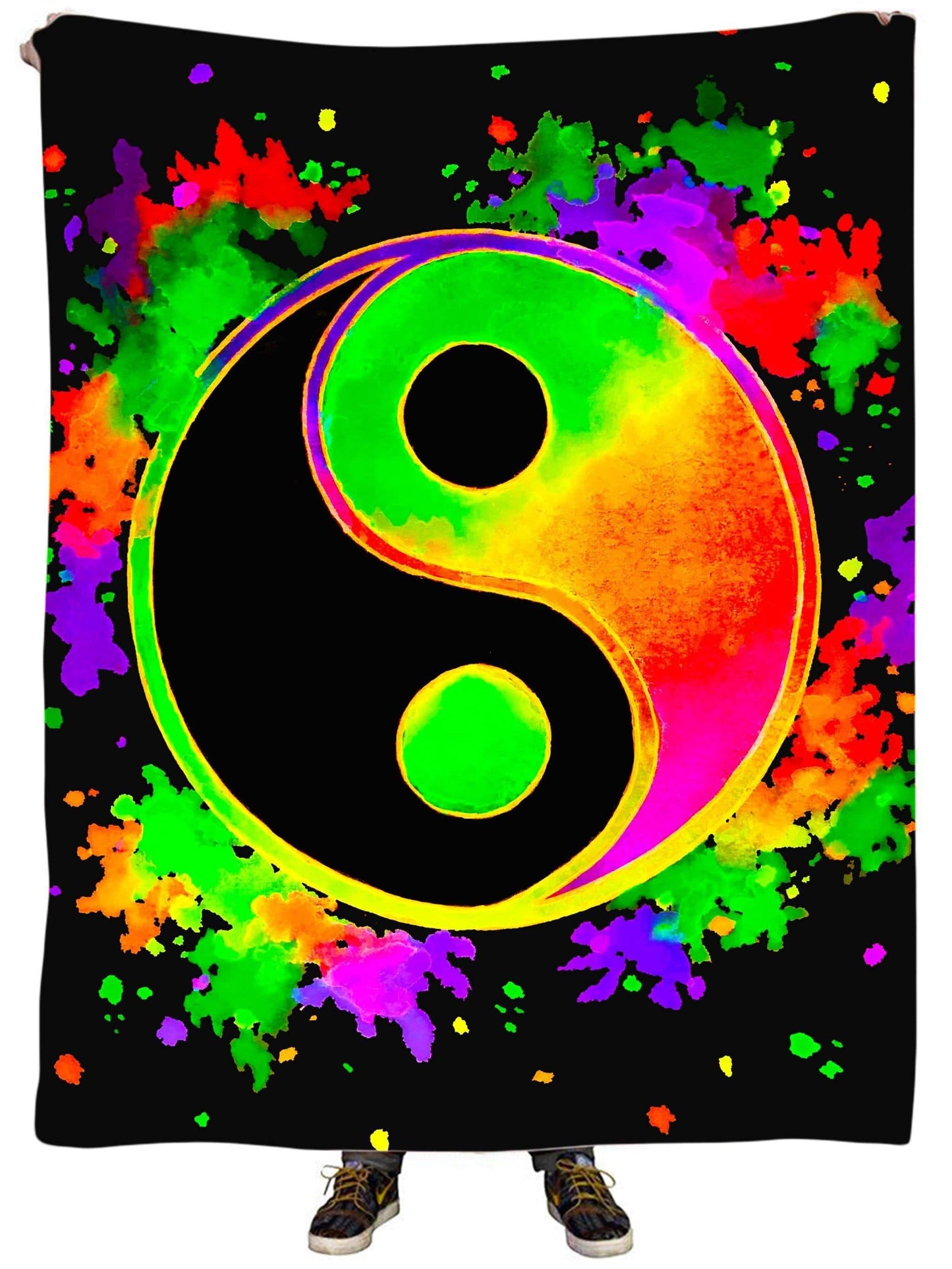 Splatter Yin Yang 2 Plush Blanket, BrizBazaar, | iEDM