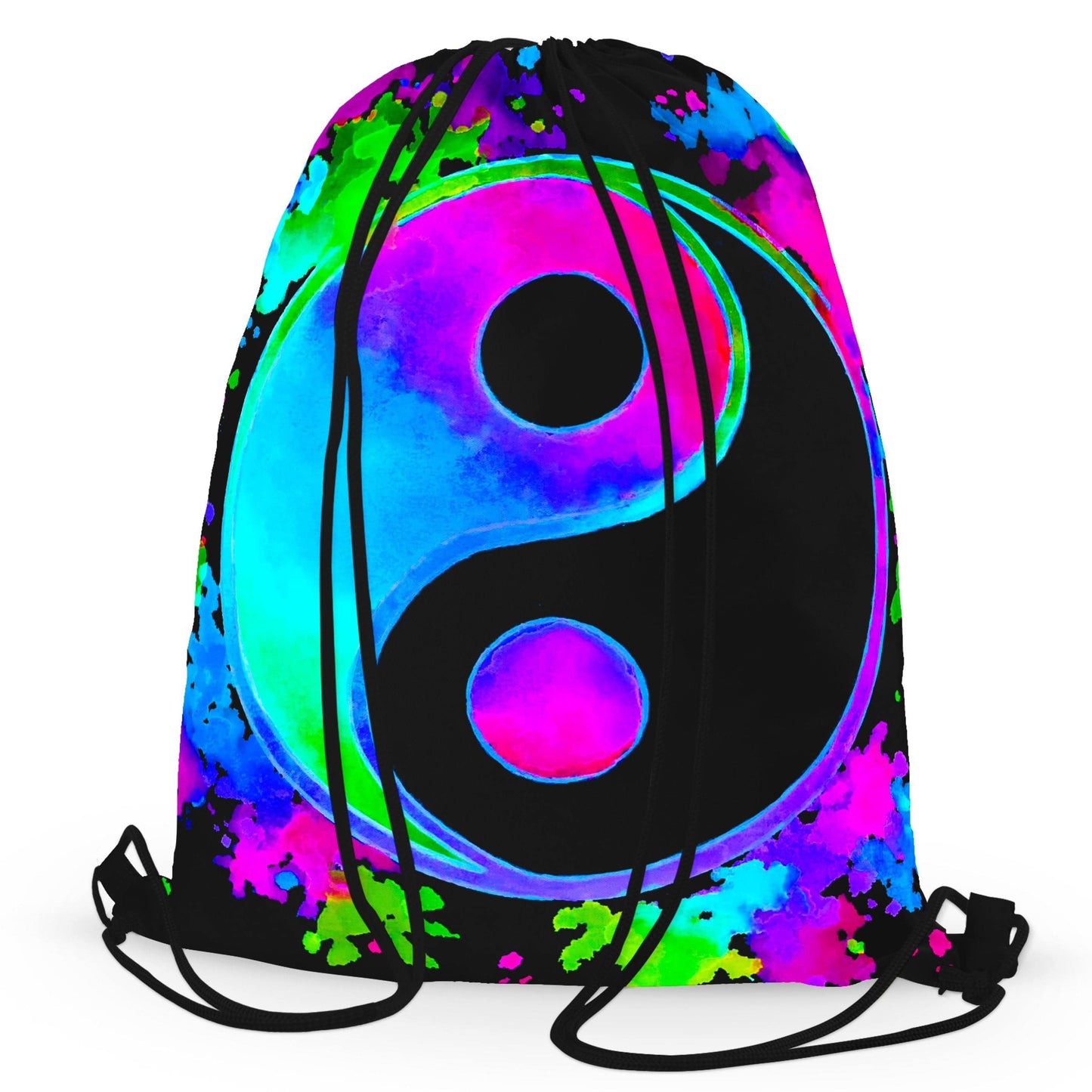 Splatter Yin Yang 3 Drawstring Bag, BrizBazaar, | iEDM