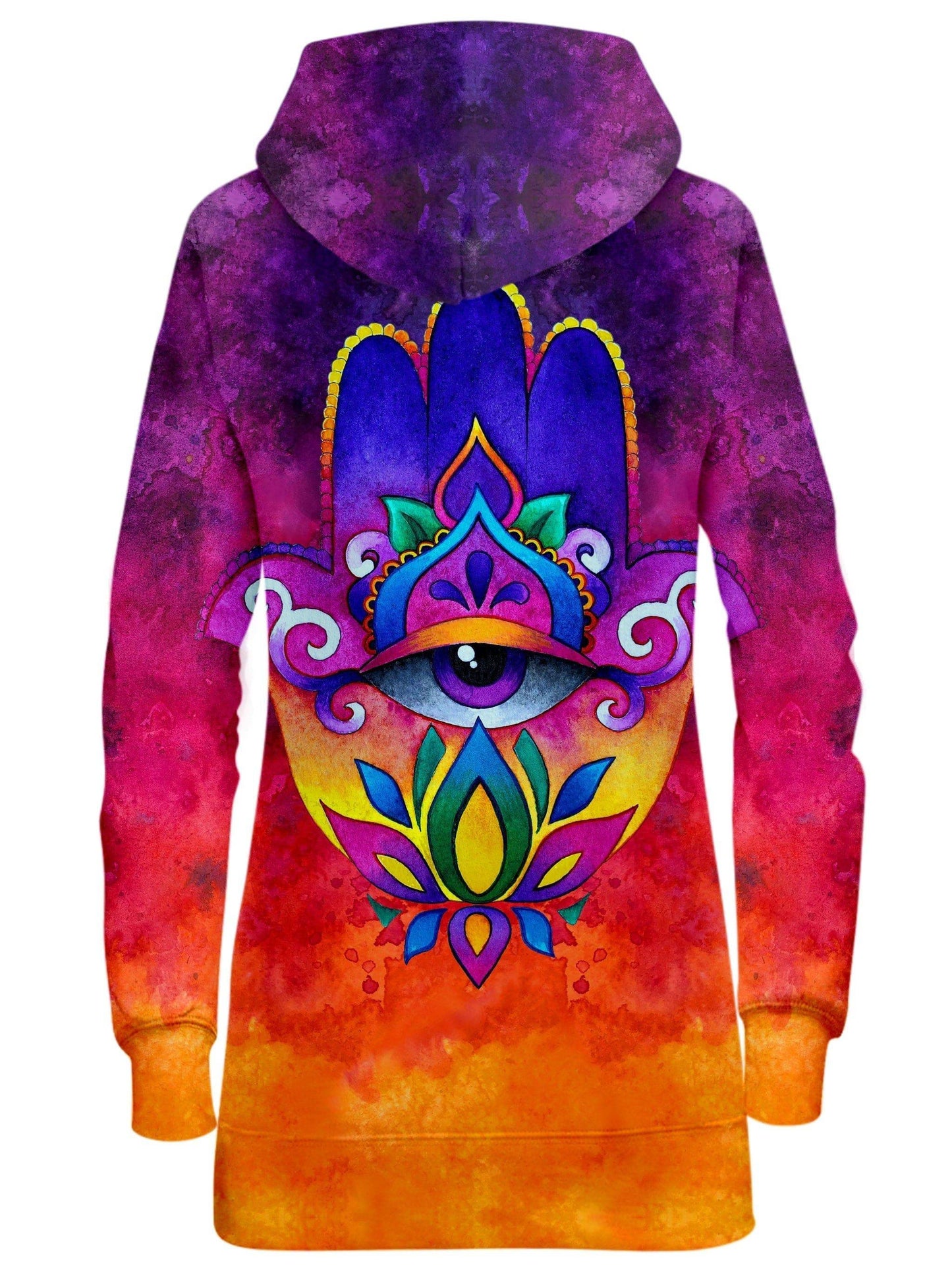 Sunset Hamsa Hoodie Dress, BrizBazaar, | iEDM