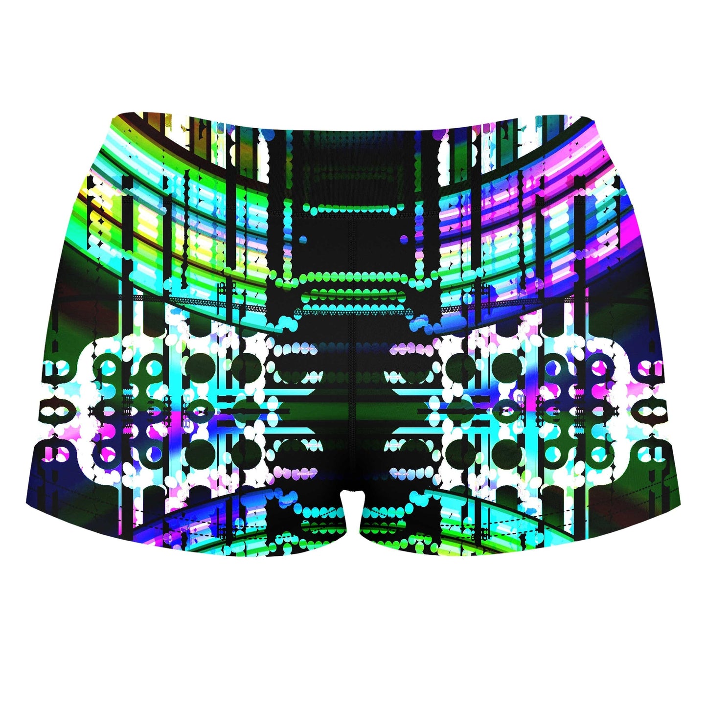 Astral Gate High-Waisted Women's Shorts, Glass Prism Studios, | iEDM