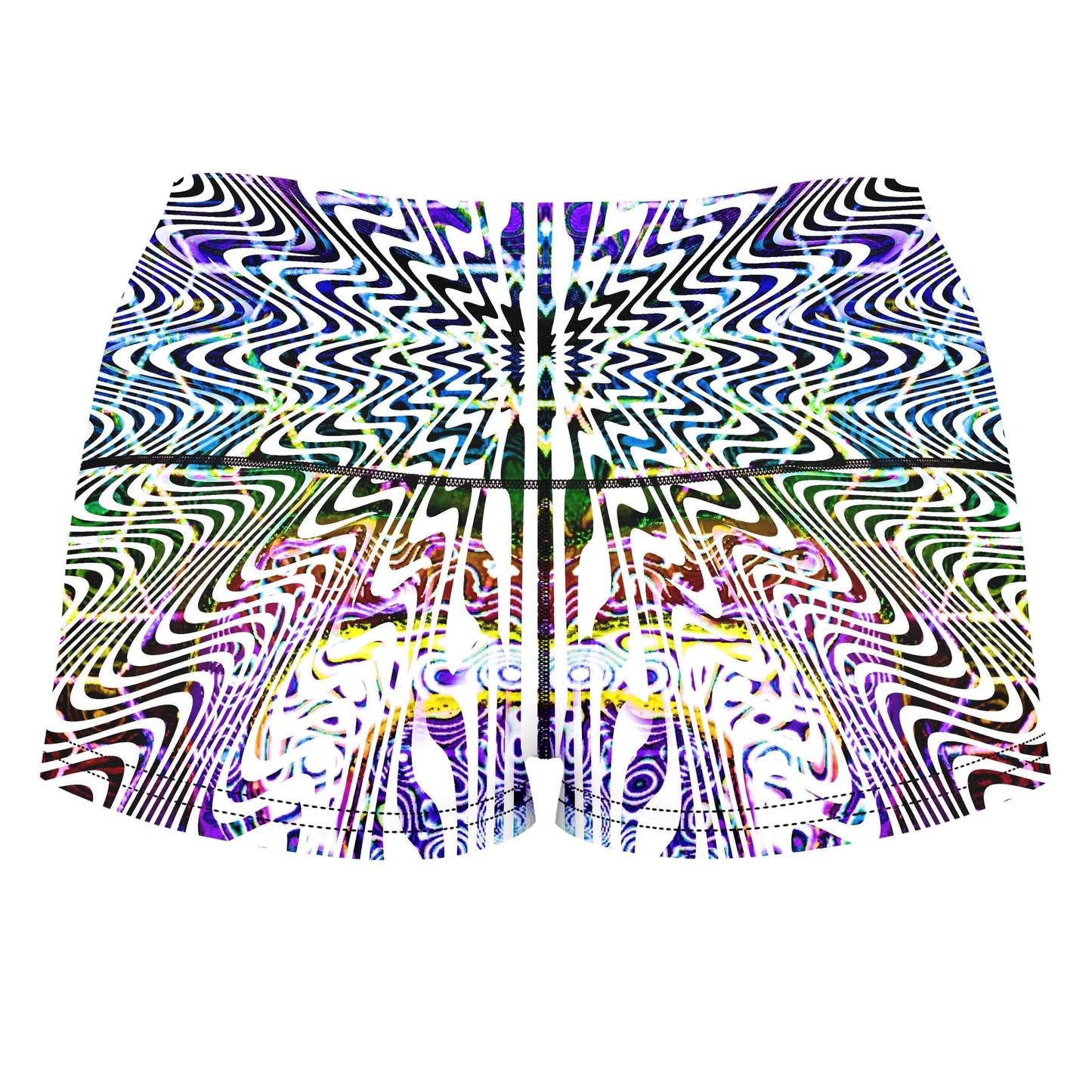 Binary Star High-Waisted Women's Shorts, Glass Prism Studios, | iEDM