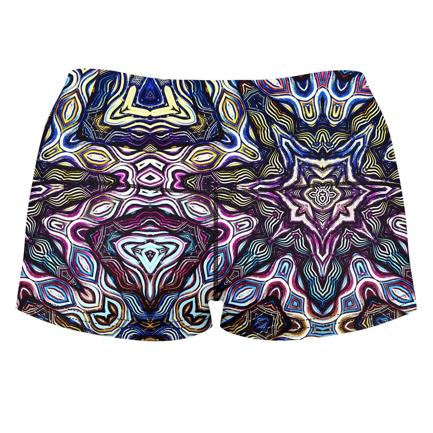 Crown Chakra High-Waisted Women's Shorts, Glass Prism Studios, | iEDM