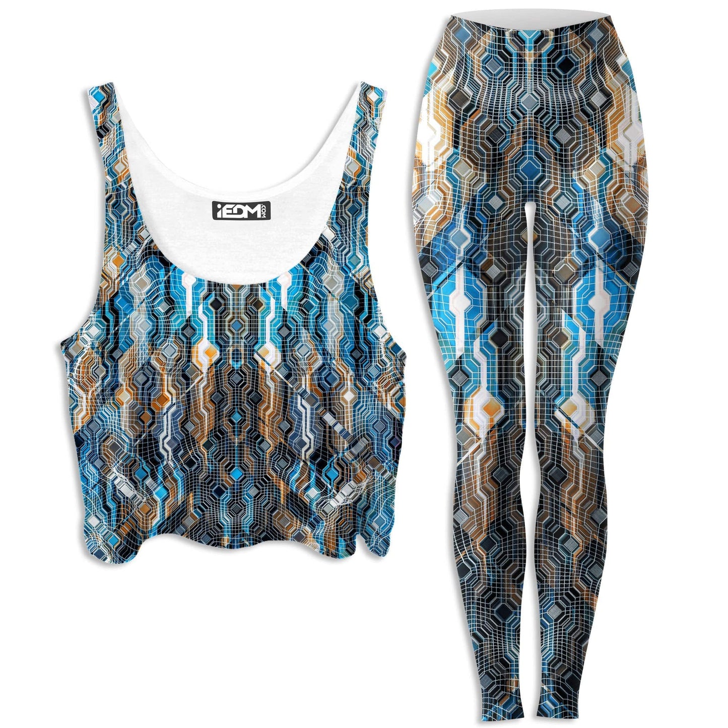 Fractional Data Crop Top and Leggings Combo, Glass Prism Studios, | iEDM