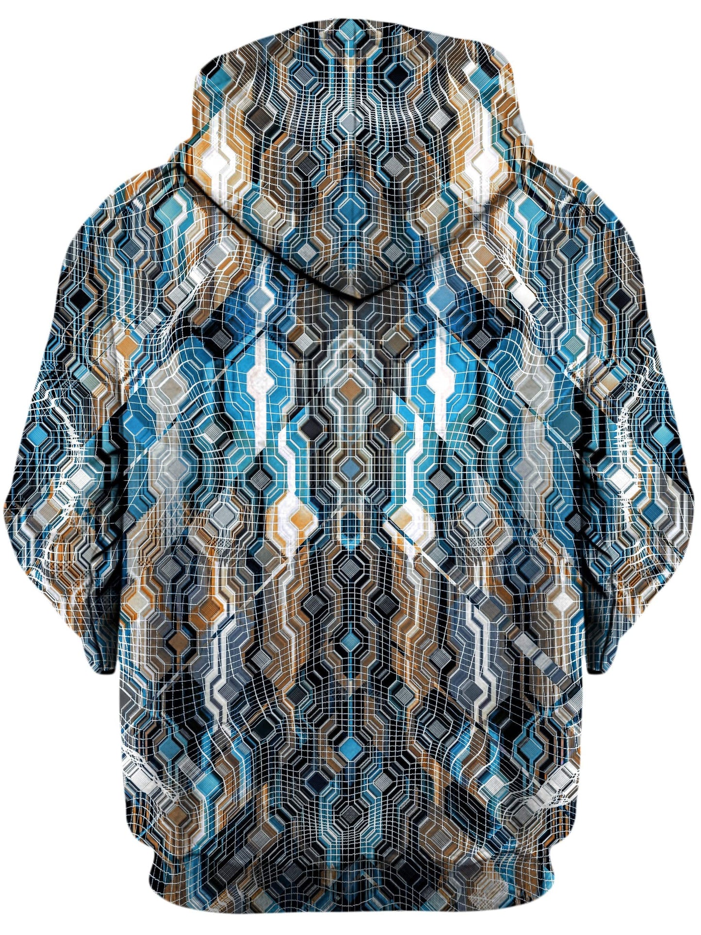 Fractional Data Unisex Zip-Up Hoodie, Glass Prism Studios, | iEDM