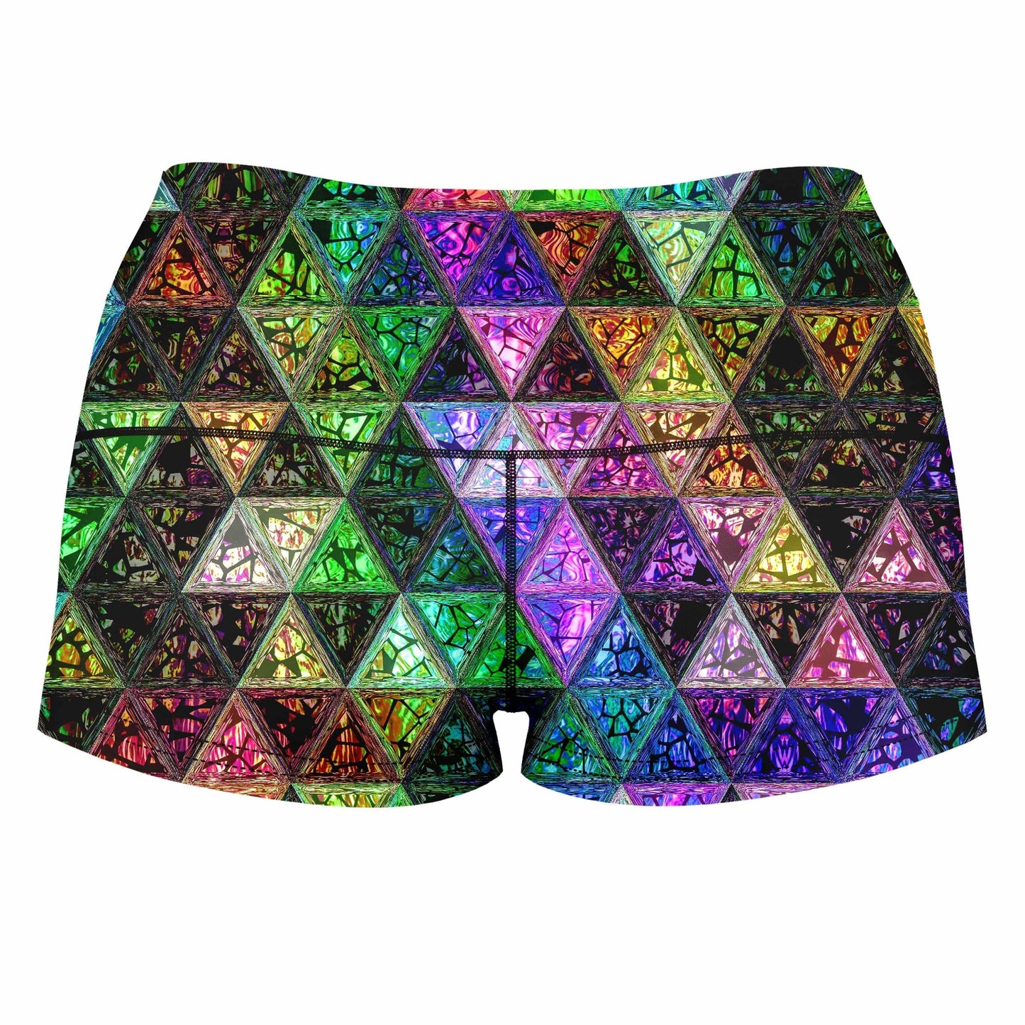 Gem Setter High-Waisted Women's Shorts, Glass Prism Studios, | iEDM