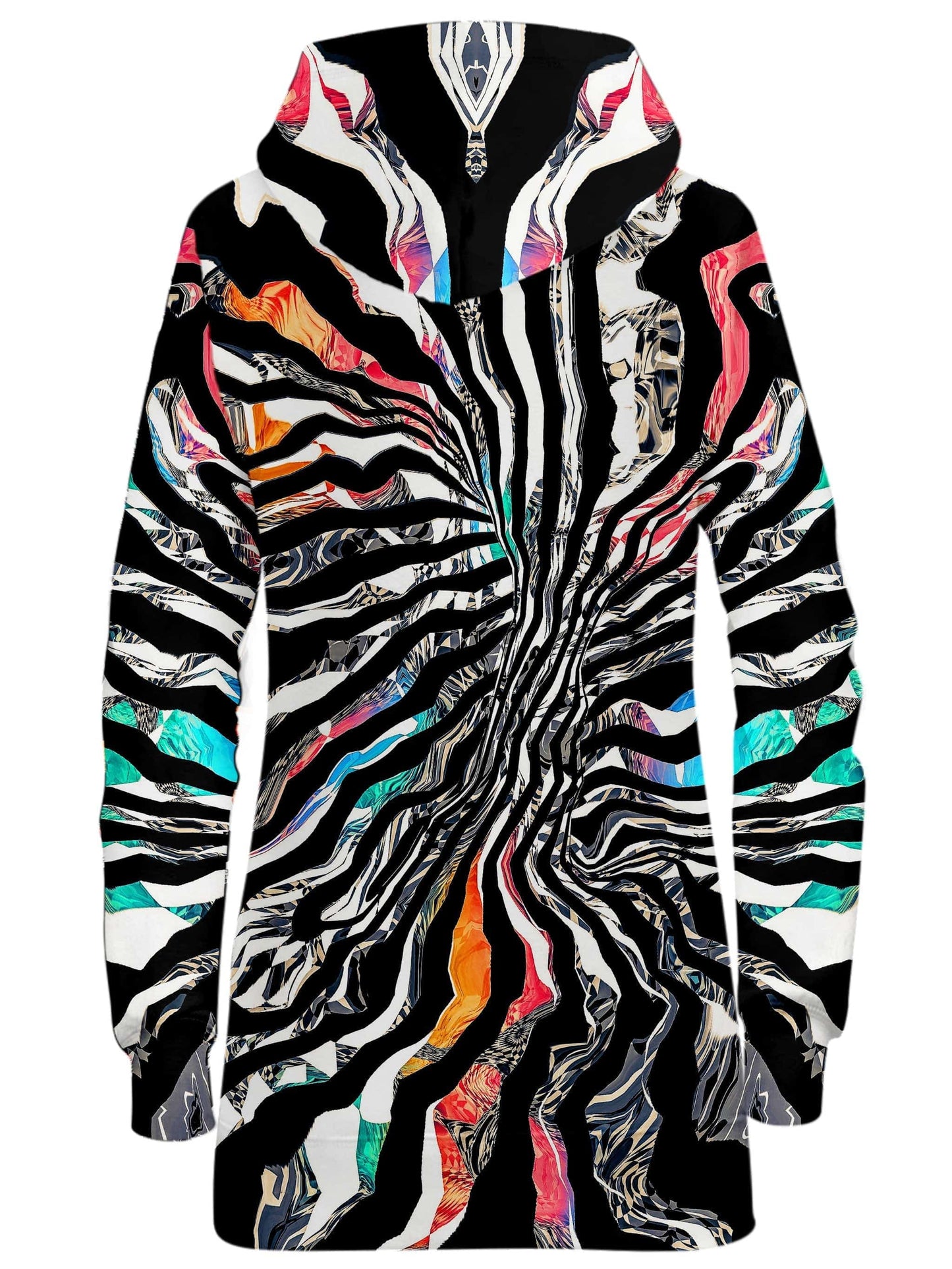 Stripped Chaos Hoodie Dress, Glass Prism Studios, | iEDM