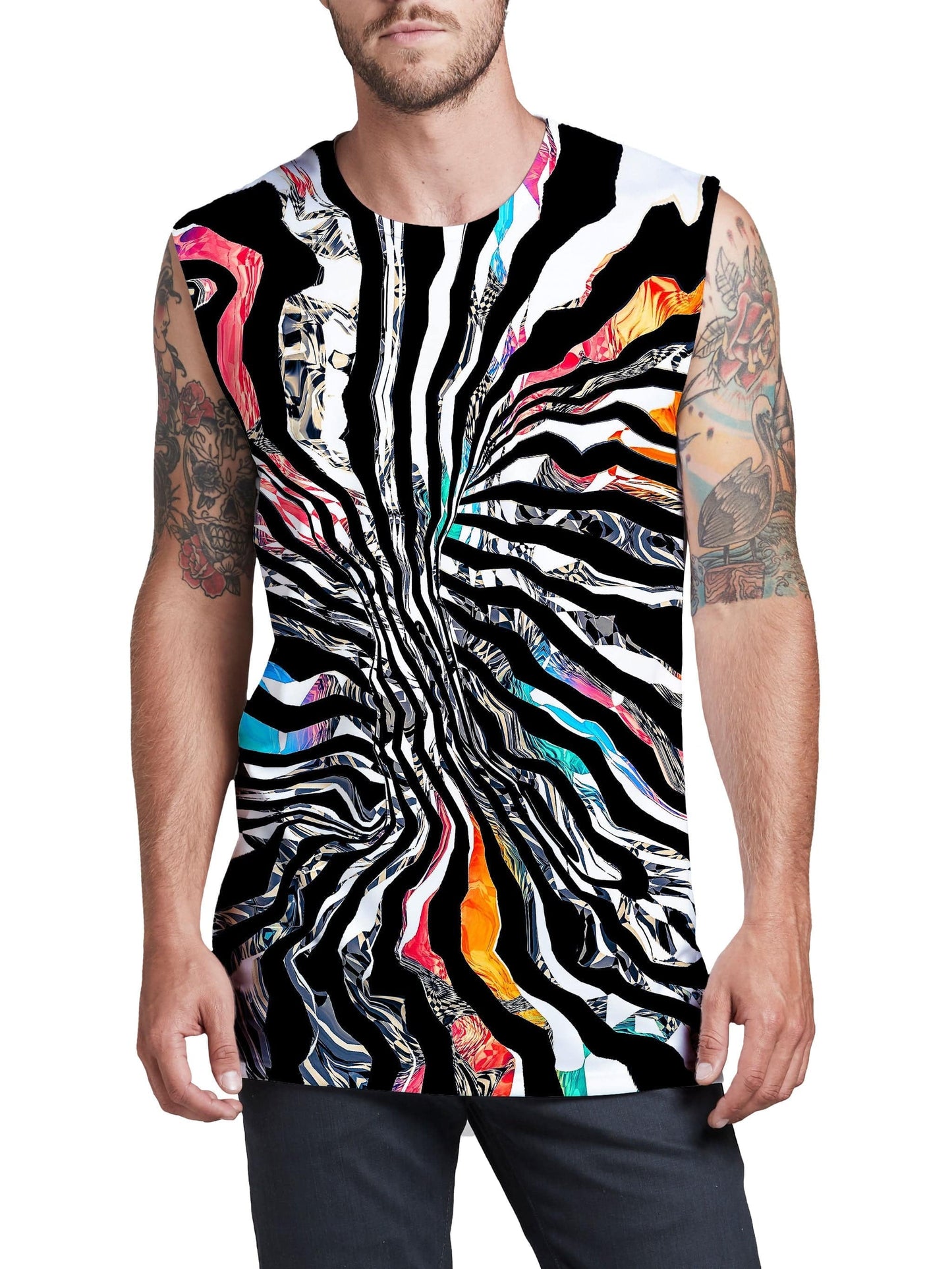 Stripped Chaos Men's Muscle Tank, Glass Prism Studios, | iEDM