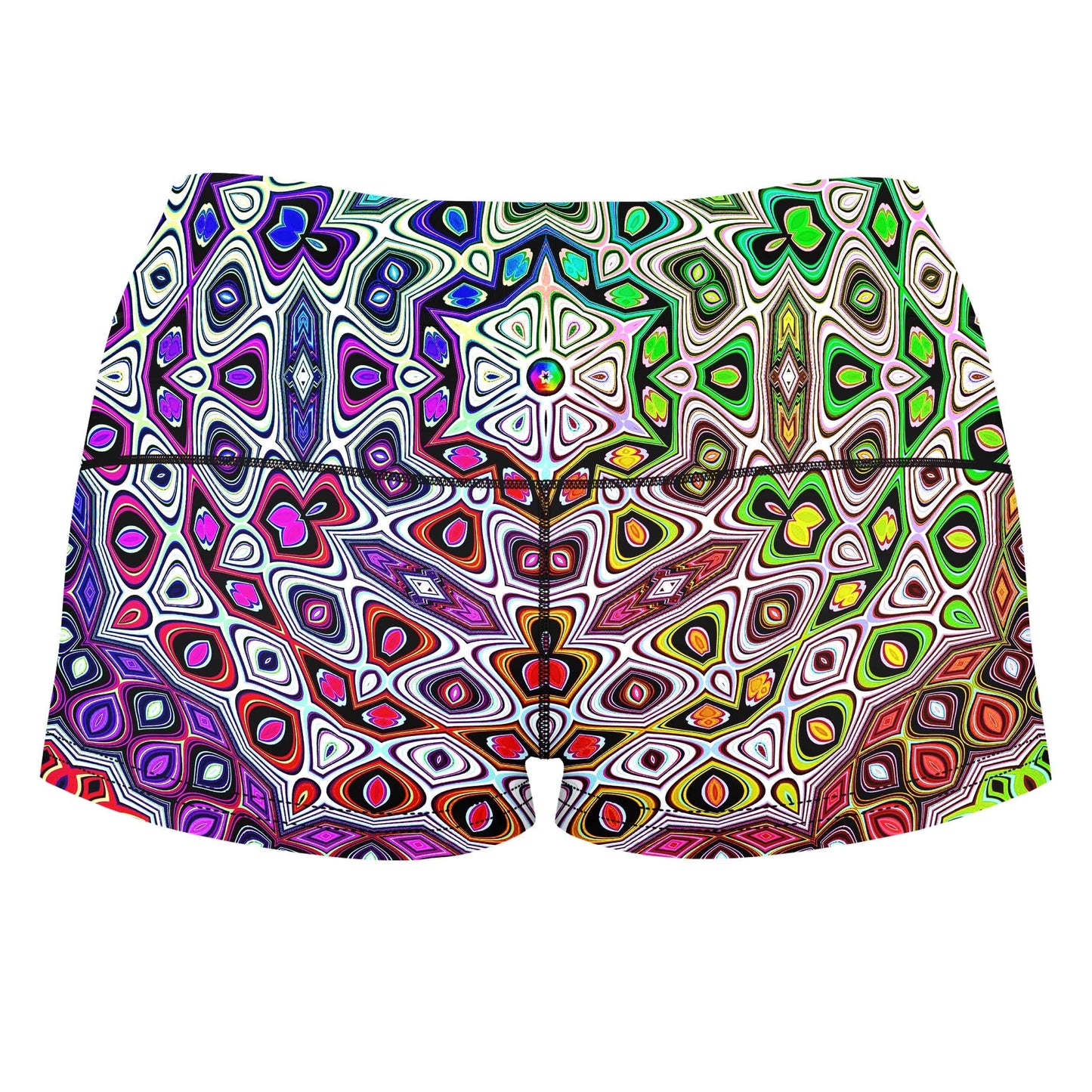The Seed of God High-Waisted Women's Shorts, Glass Prism Studios, | iEDM