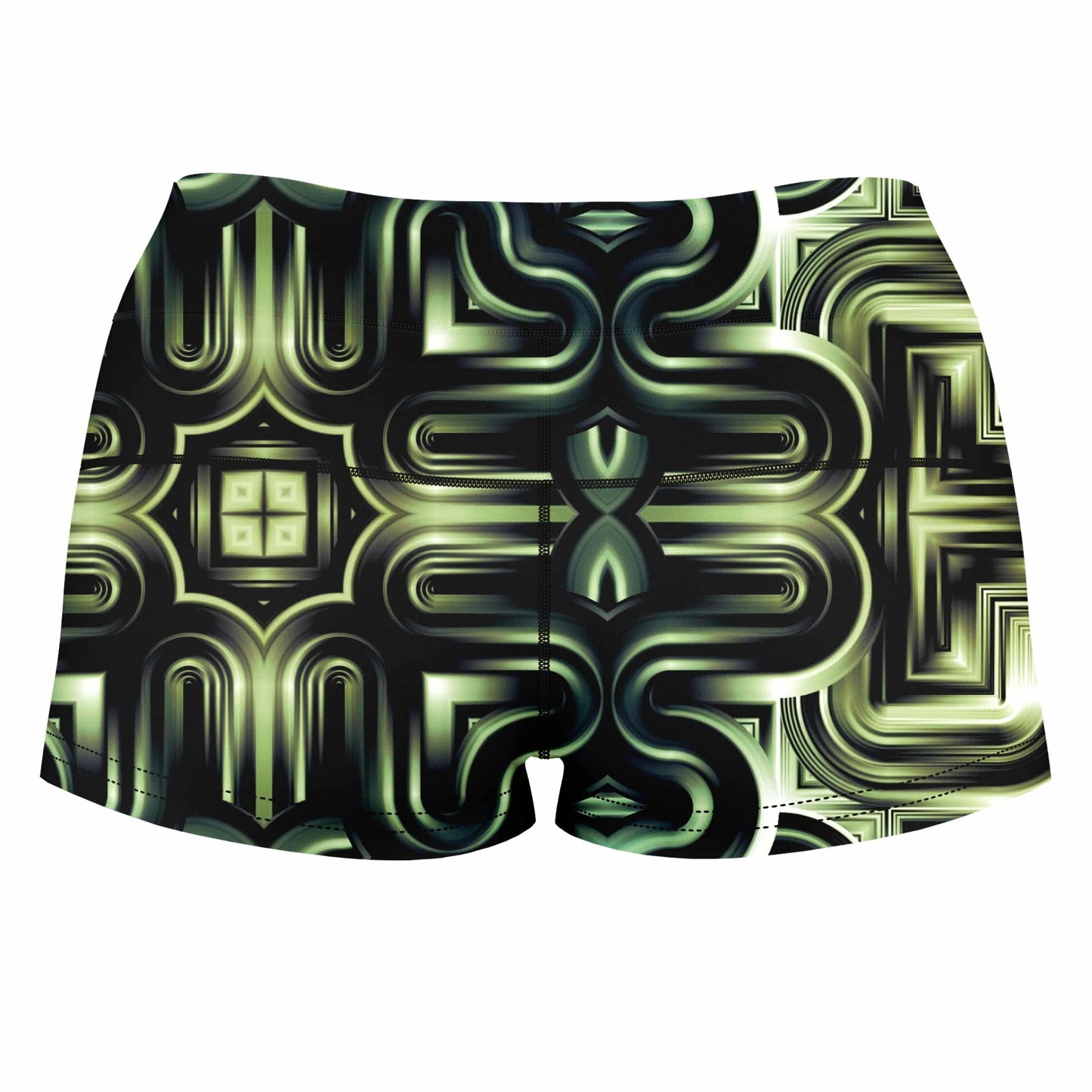 Unthinkable Machines High-Waisted Women's Shorts, Glass Prism Studios, | iEDM