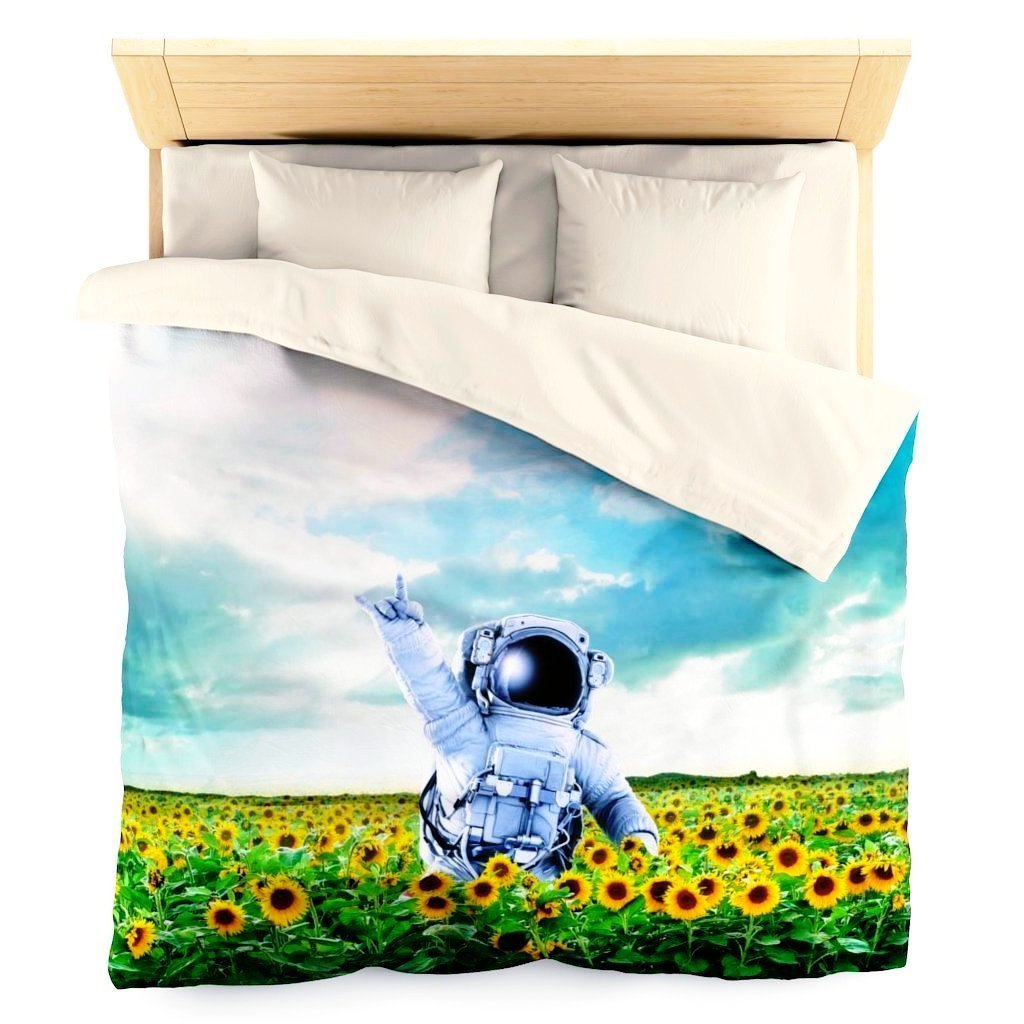 Home Decor Astronaut Flowers Duvet - iEDM