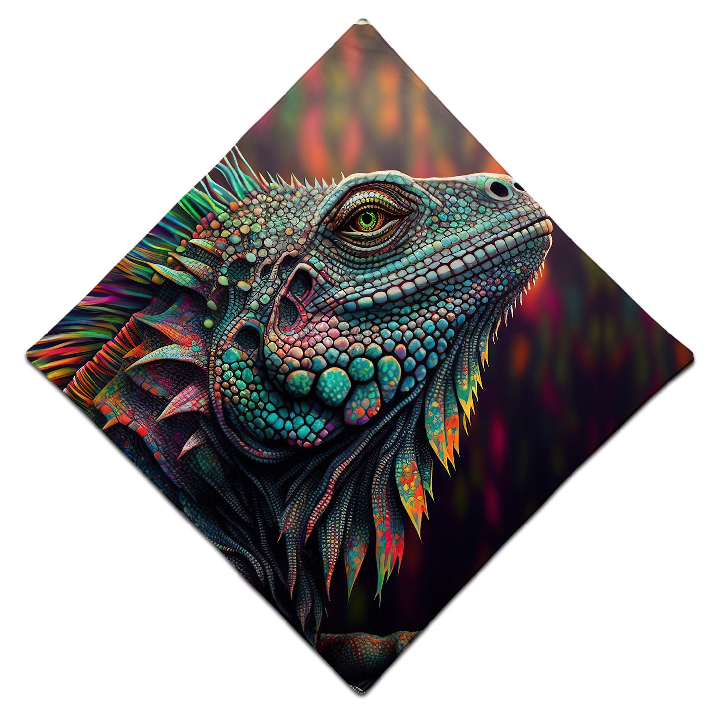 Psychedelic Giant Iguana 2.0 Bandana, iEDM, | iEDM