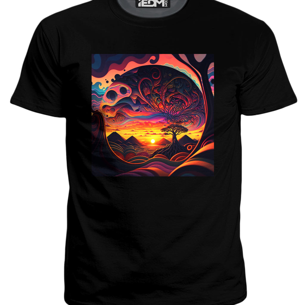 Acid Sunset Men's Graphic T-Shirt, iEDM, | iEDM