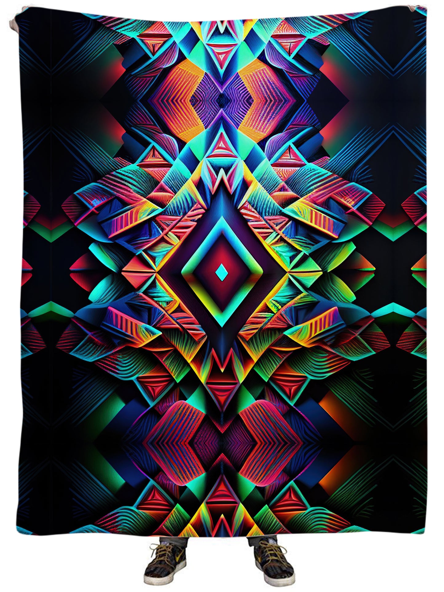 Psychedelic Tribal Plush Blanket, iEDM, | iEDM