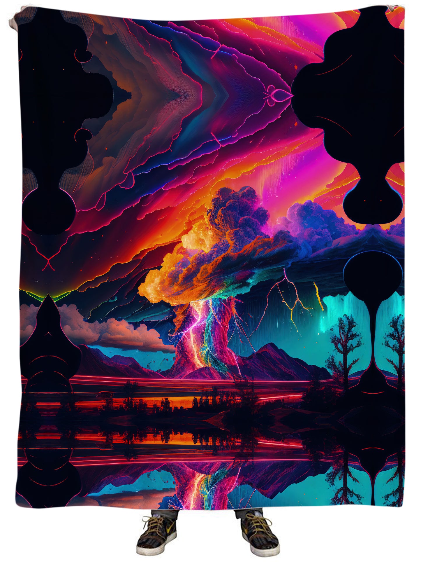 Rainbow Storm Plush Blanket, iEDM, | iEDM