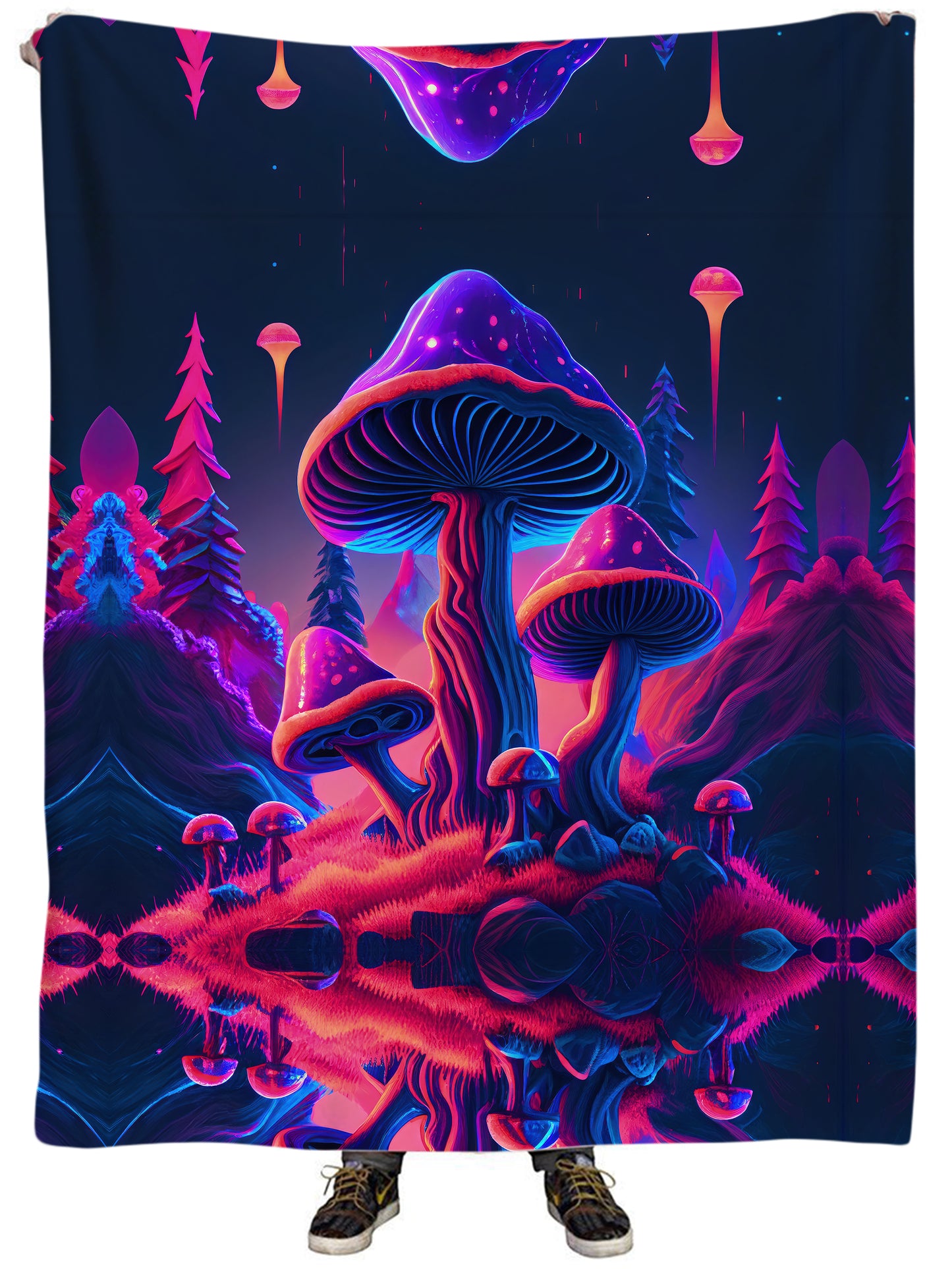 Shroom Trip Plush Blanket, iEDM, | iEDM