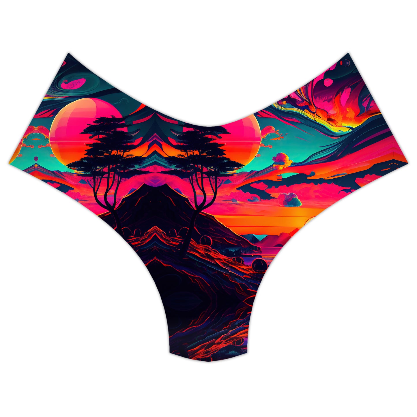 Psychedelic Sunset 02 Booty Shorts, iEDM, | iEDM
