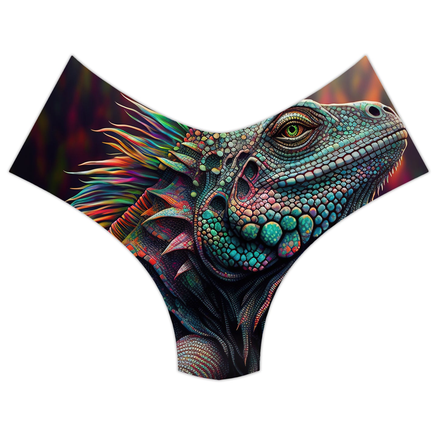 Psychedelic Giant Iguana 02 Booty Shorts, iEDM, | iEDM