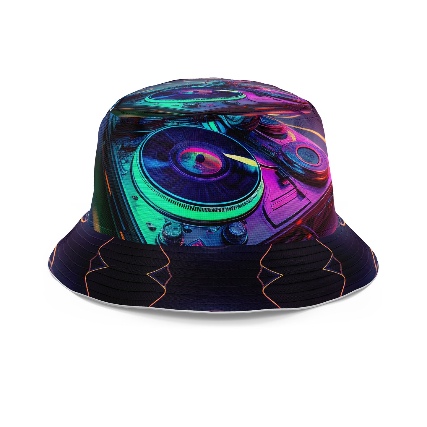Neon Turntables Bucket Hat, iEDM, | iEDM