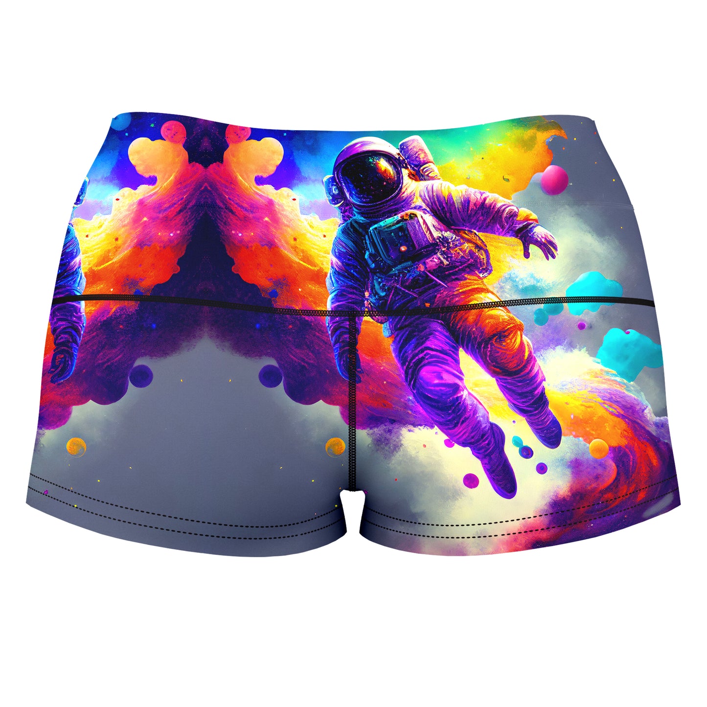 Floating Away High-Waisted Women's Shorts, iEDM, | iEDM