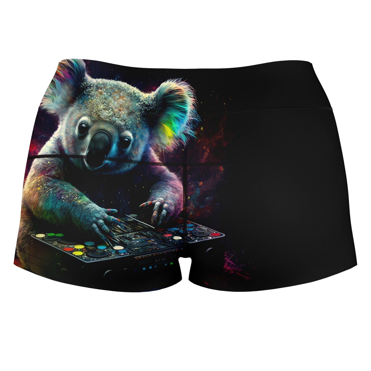 Koala Remix High-Waisted Women's Shorts, iEDM, | iEDM