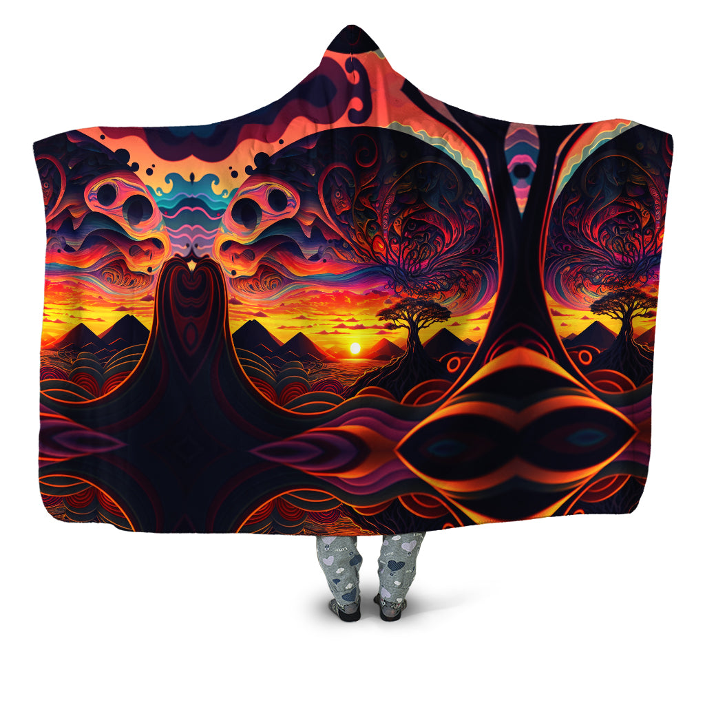 Acid Sunset Hooded Blanket, iEDM, | iEDM