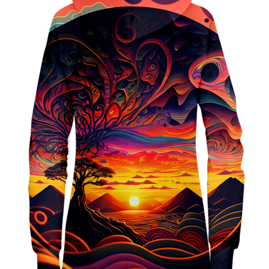 Acid Sunset Hoodie Dress, iEDM, | iEDM