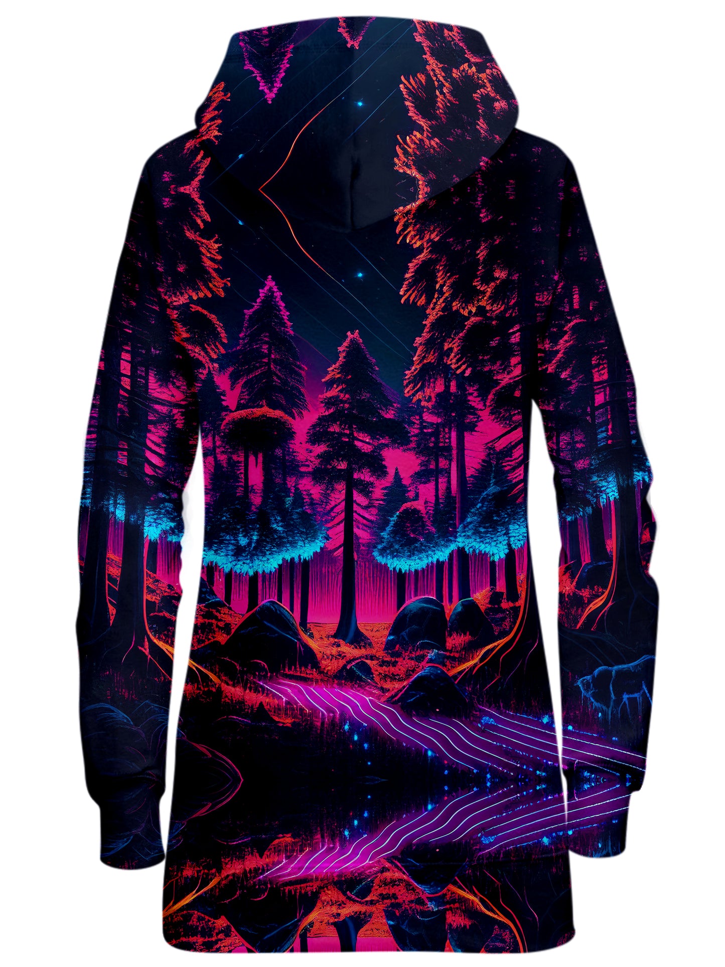 Neon Forest Hoodie Dress, iEDM, | iEDM