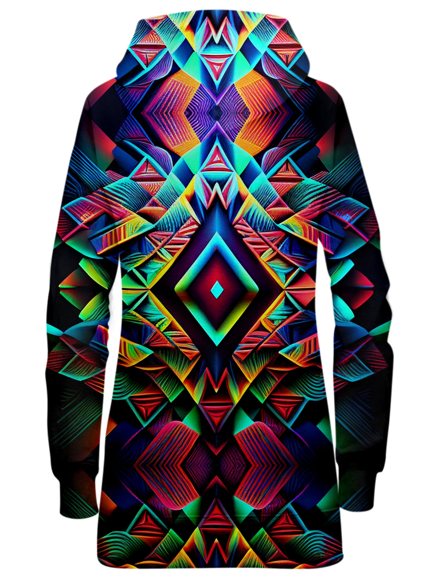 Psychedelic Tribal Hoodie Dress, iEDM, | iEDM