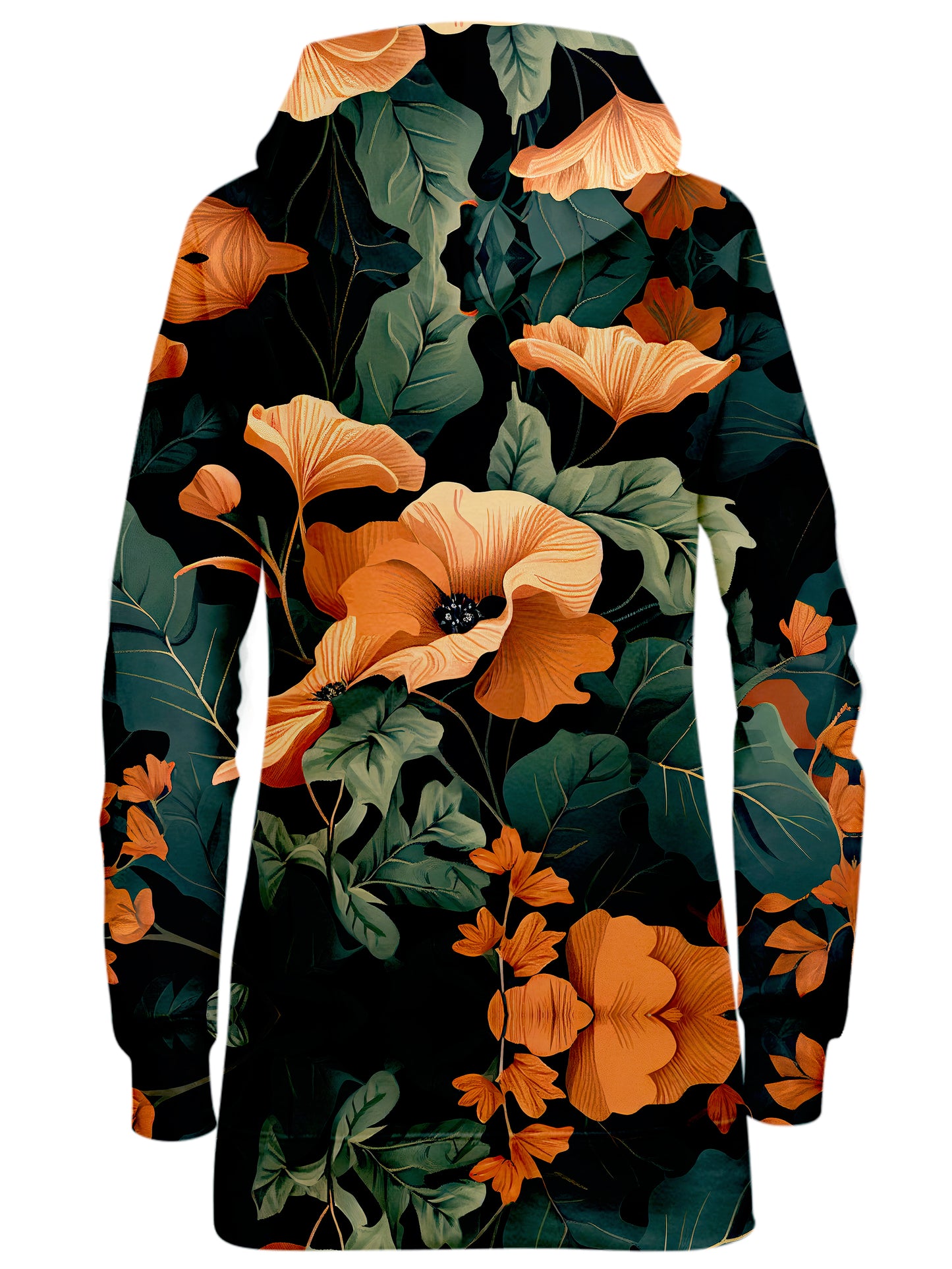Tangerine Floral Hoodie Dress, iEDM, | iEDM
