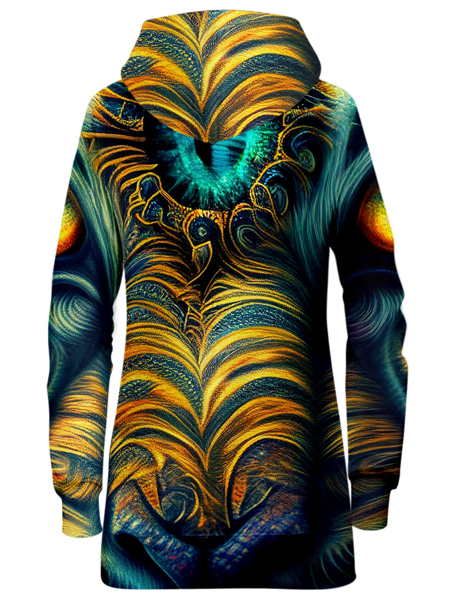Tiger Eyes Psychedelic Hoodie Dress, iEDM, | iEDM