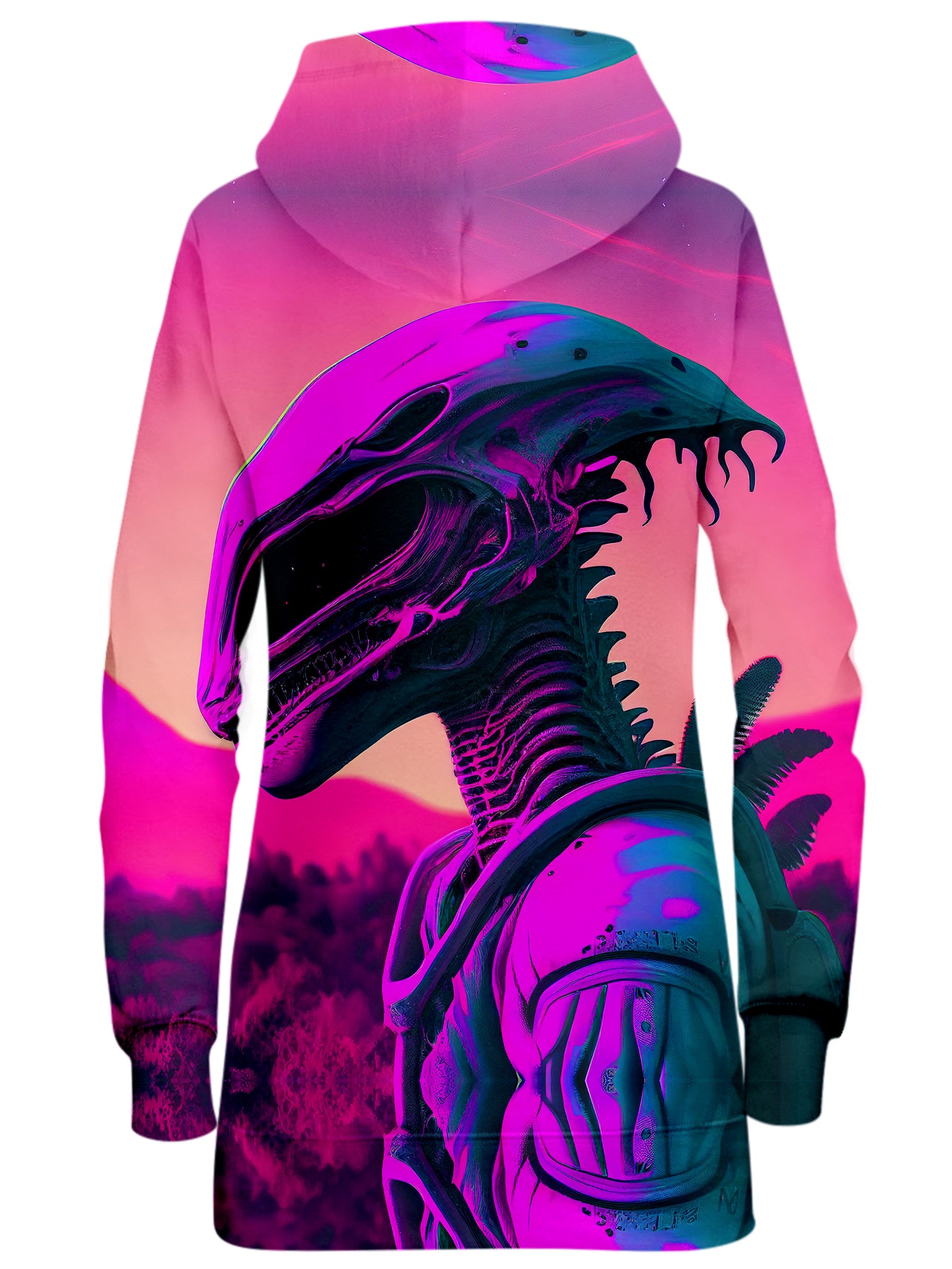 Vaporwave Alien Hoodie Dress, iEDM, | iEDM