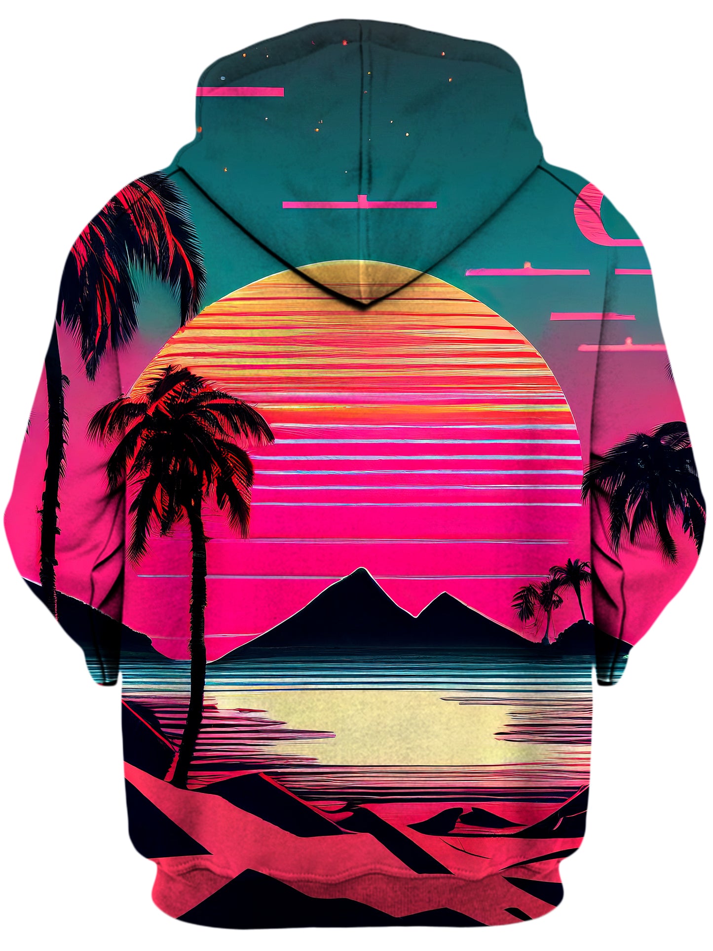 Beach Sunset Unisex Zip-Up Hoodie, iEDM, | iEDM