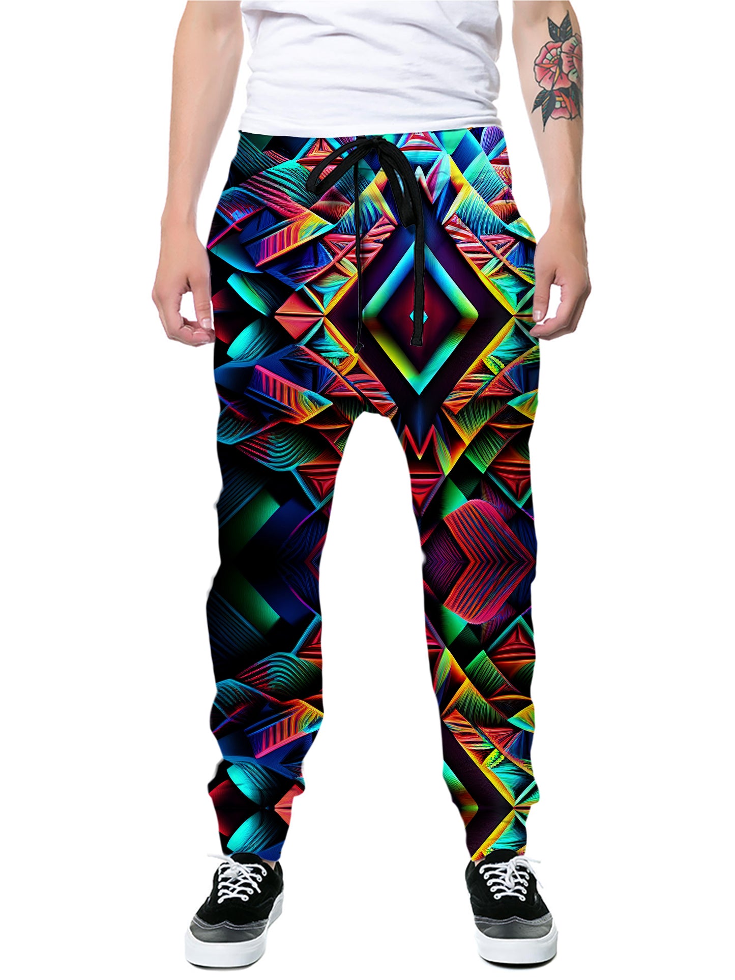 Psychedelic Tribal Zip-Up Hoodie and Joggers Combo, iEDM, | iEDM