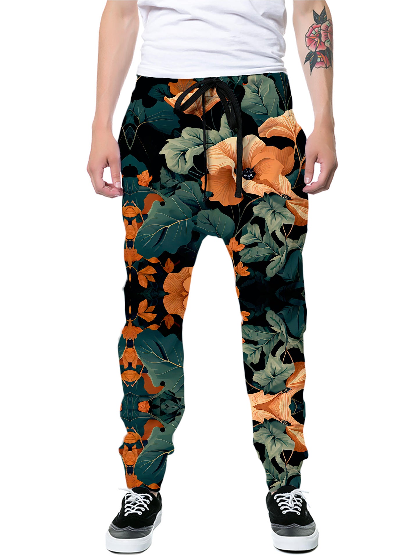 Tangerine Floral T-Shirt and Joggers Combo, iEDM, | iEDM