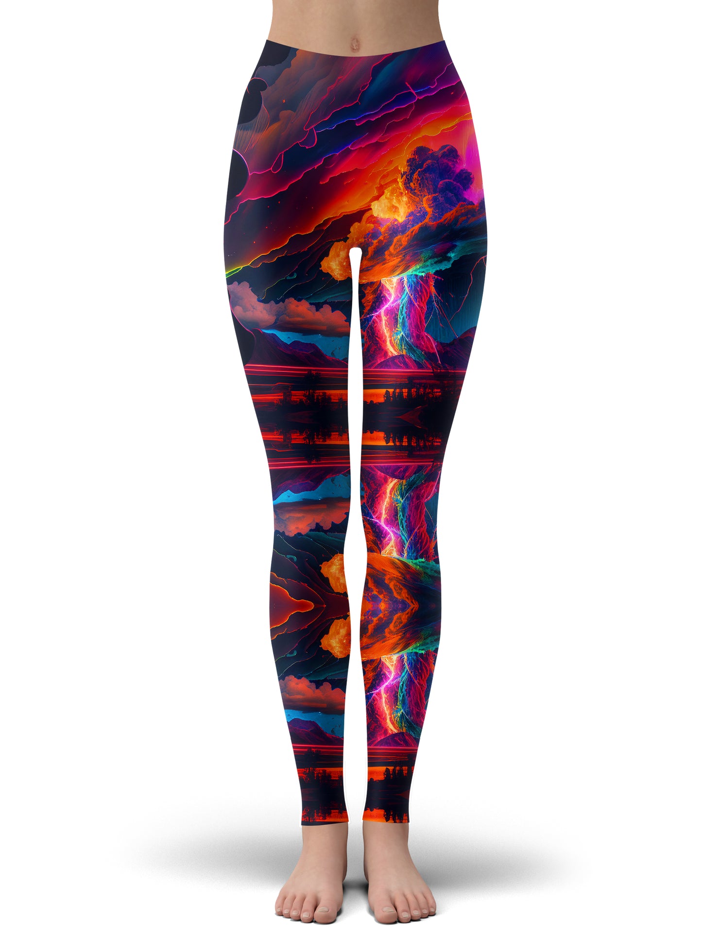 Rainbow Storm Crop Top and Leggings Combo, iEDM, | iEDM