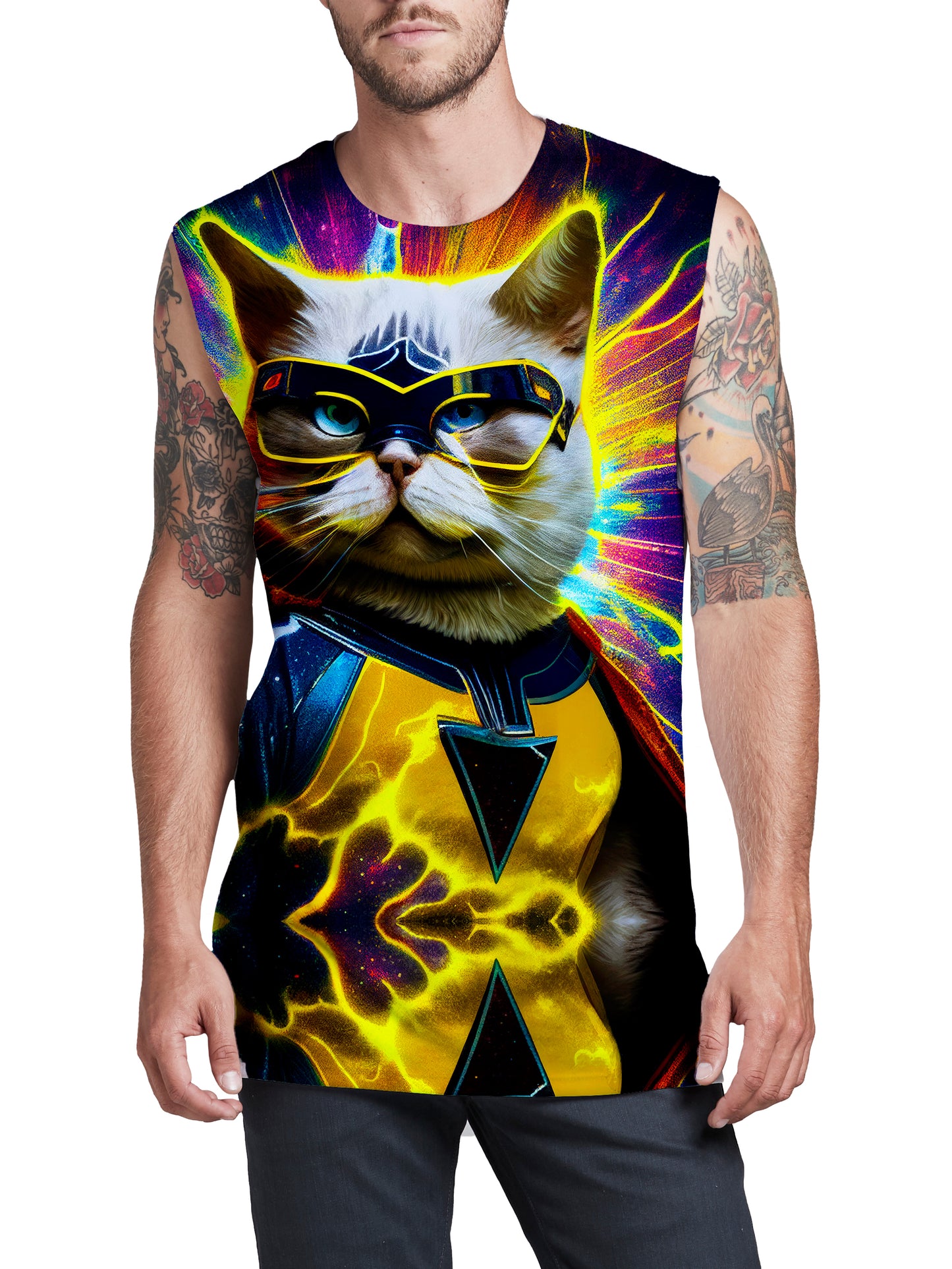 Cat Hero Men's Muscle Tank, iEDM, | iEDM