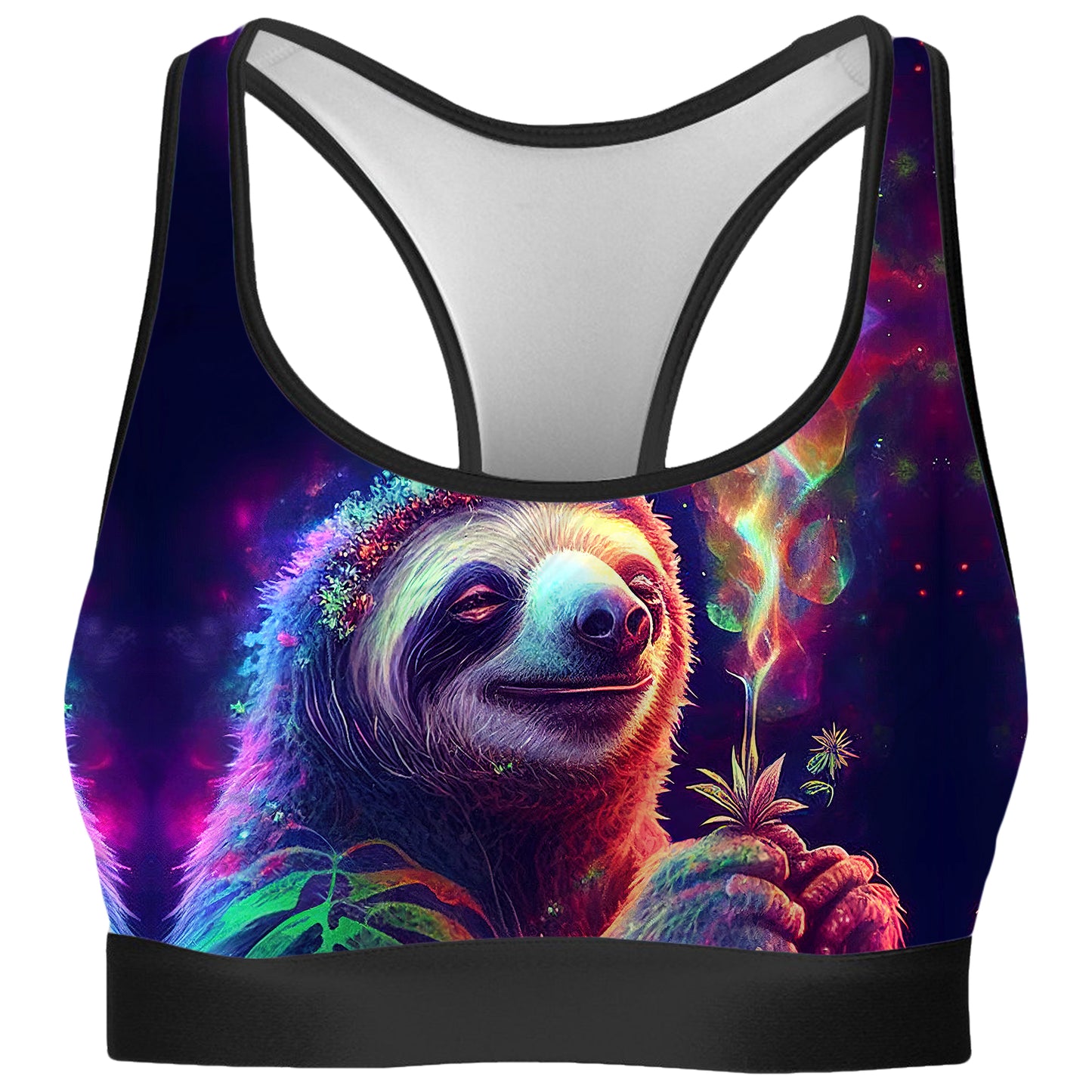 Sloth Smoking Weed Psychedelic Rave Bra, iEDM, | iEDM