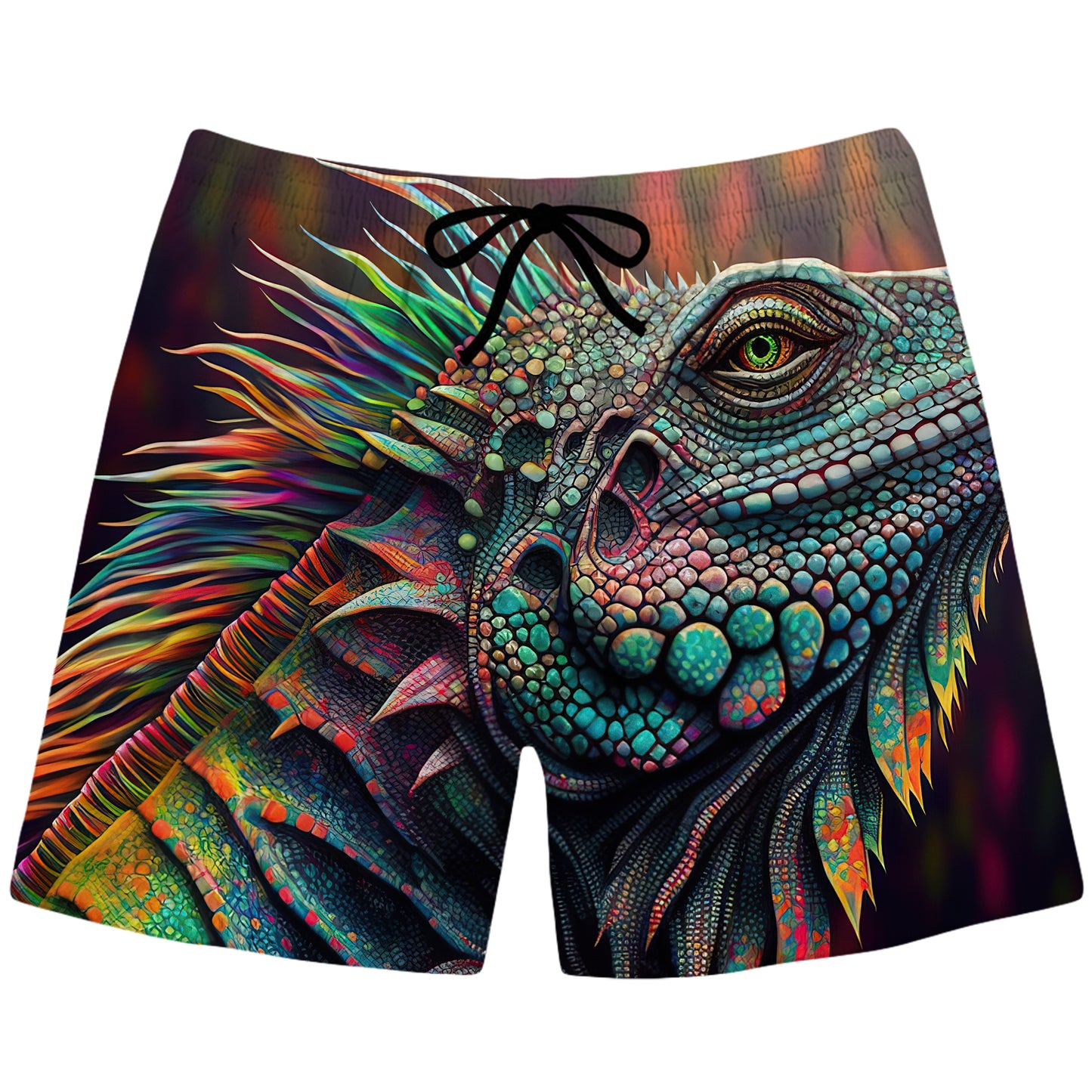 Psychedelic Giant Iguana 2.0 Swim Trunks, iEDM, | iEDM