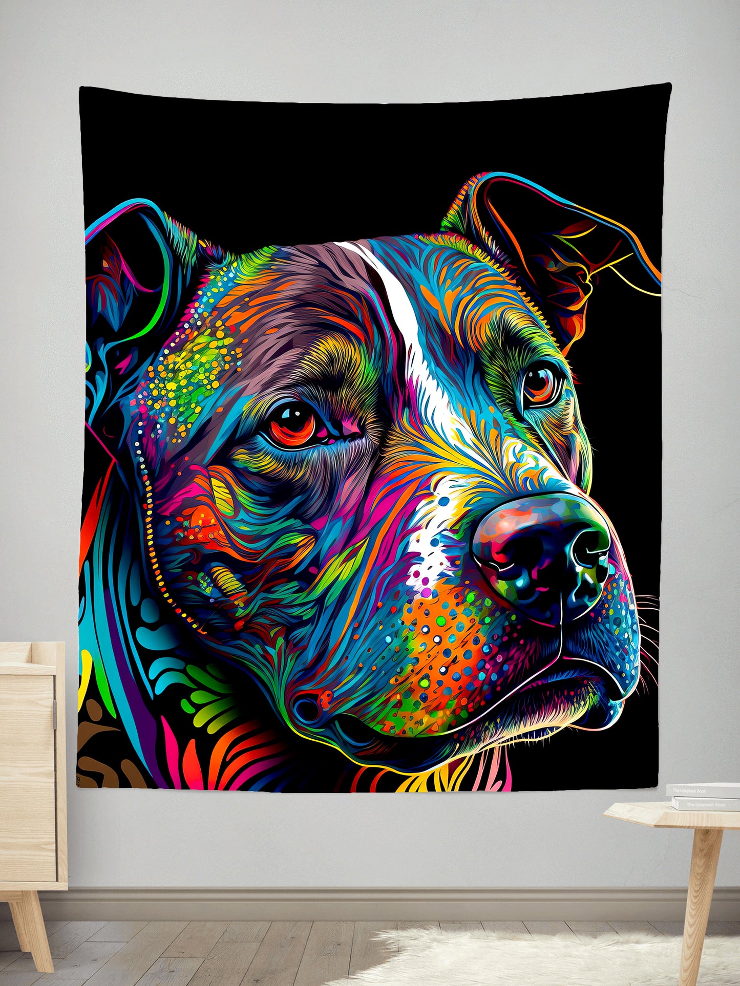 Brindle Pitbull Tapestry, iEDM, | iEDM