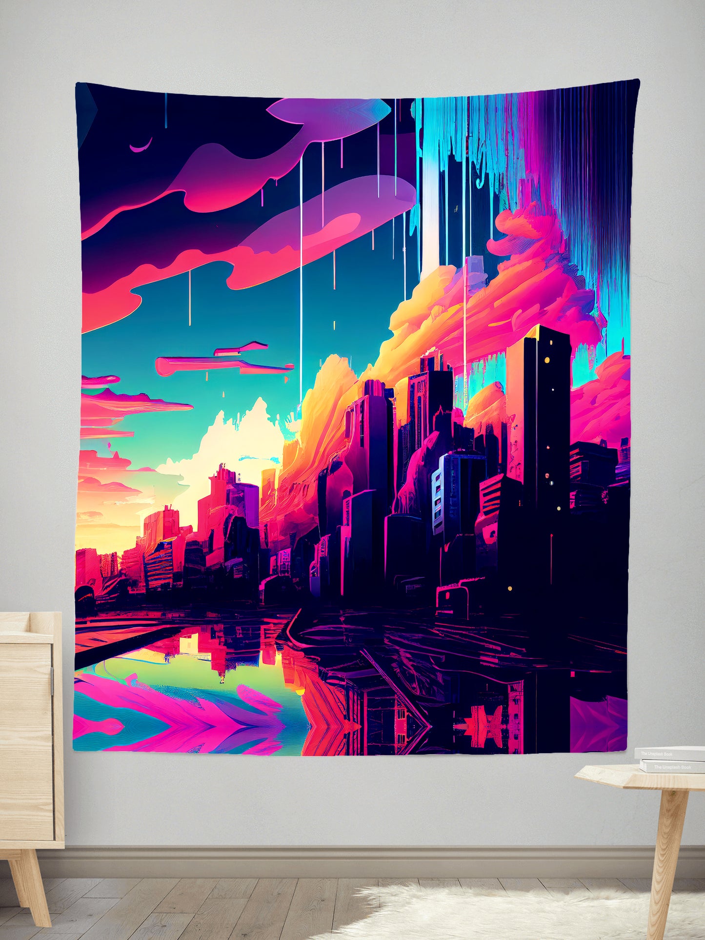 City In The Clouds Tapestry, iEDM, | iEDM