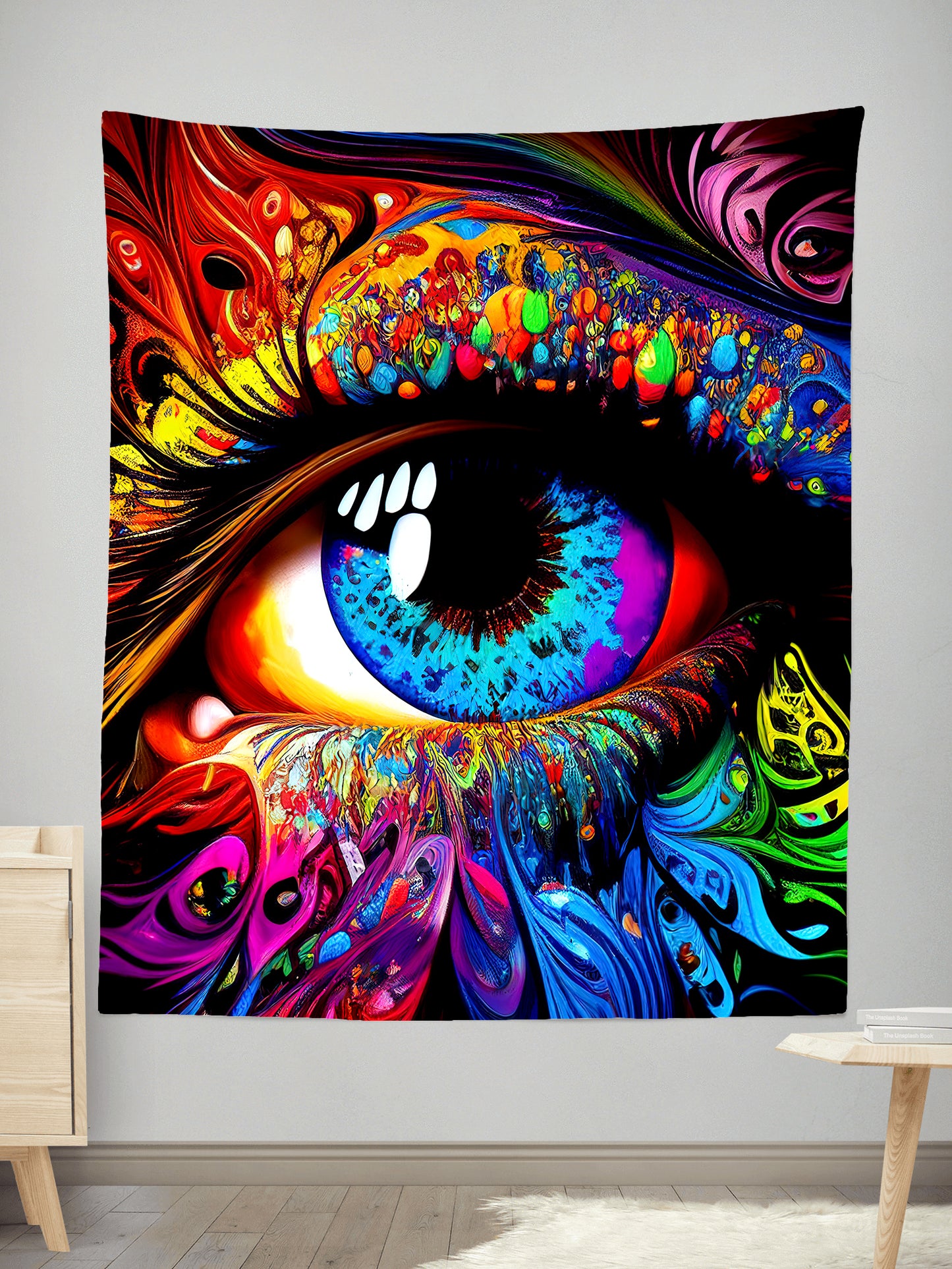 Colorful Eyes Psychedelic Tapestry, iEDM, | iEDM