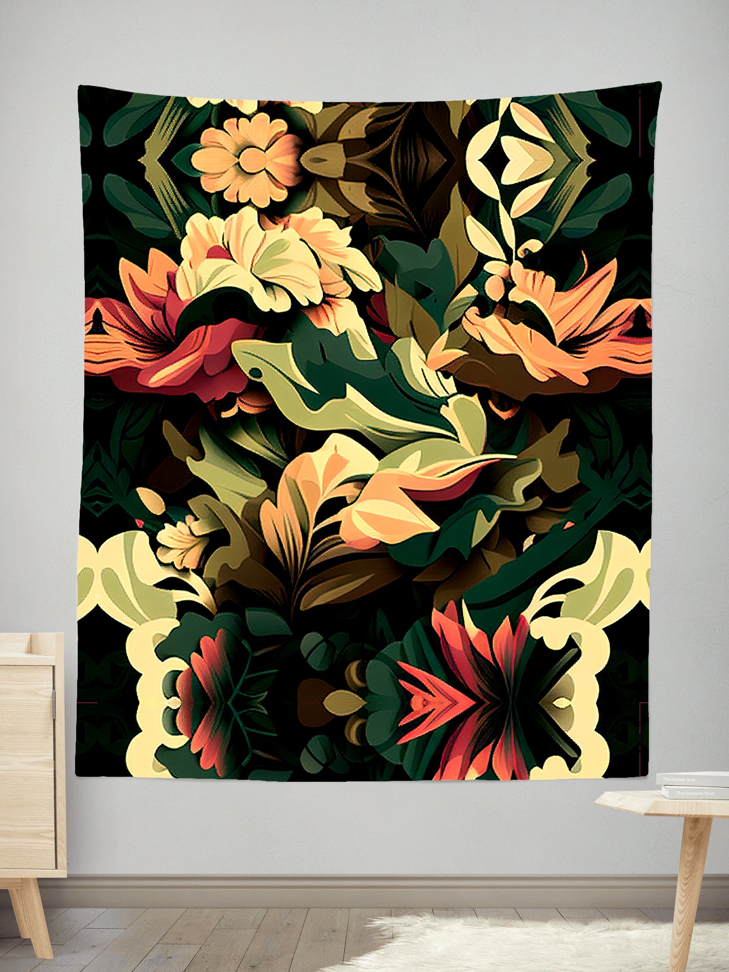 Floral Camo Tapestry, iEDM, | iEDM