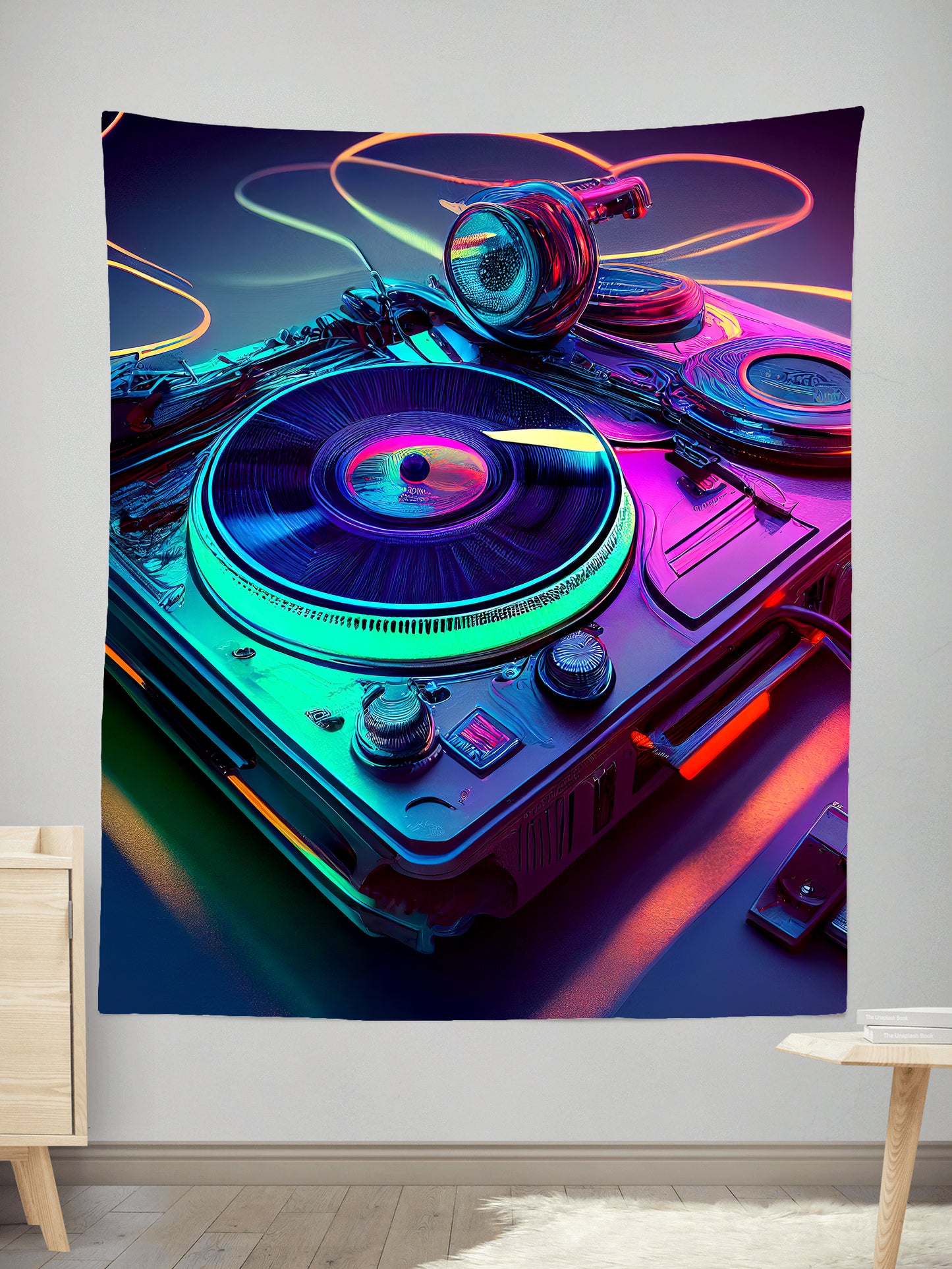 Neon Turntables Tapestry, iEDM, | iEDM