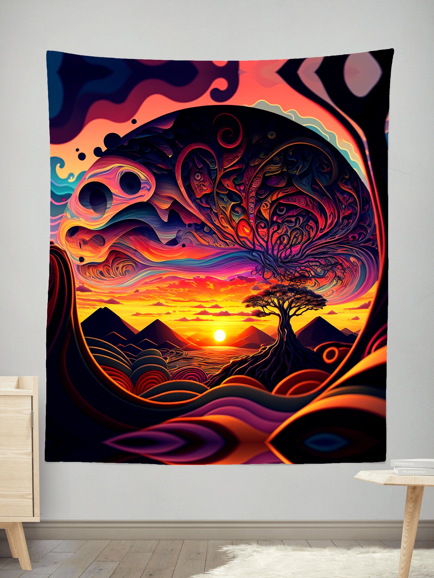 Psychdelic Sunset 01 Tapestry, iEDM, | iEDM