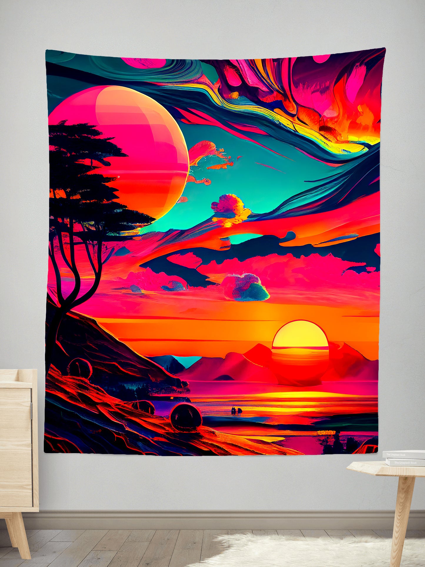 Psychdelic Sunset 02 Tapestry, iEDM, | iEDM